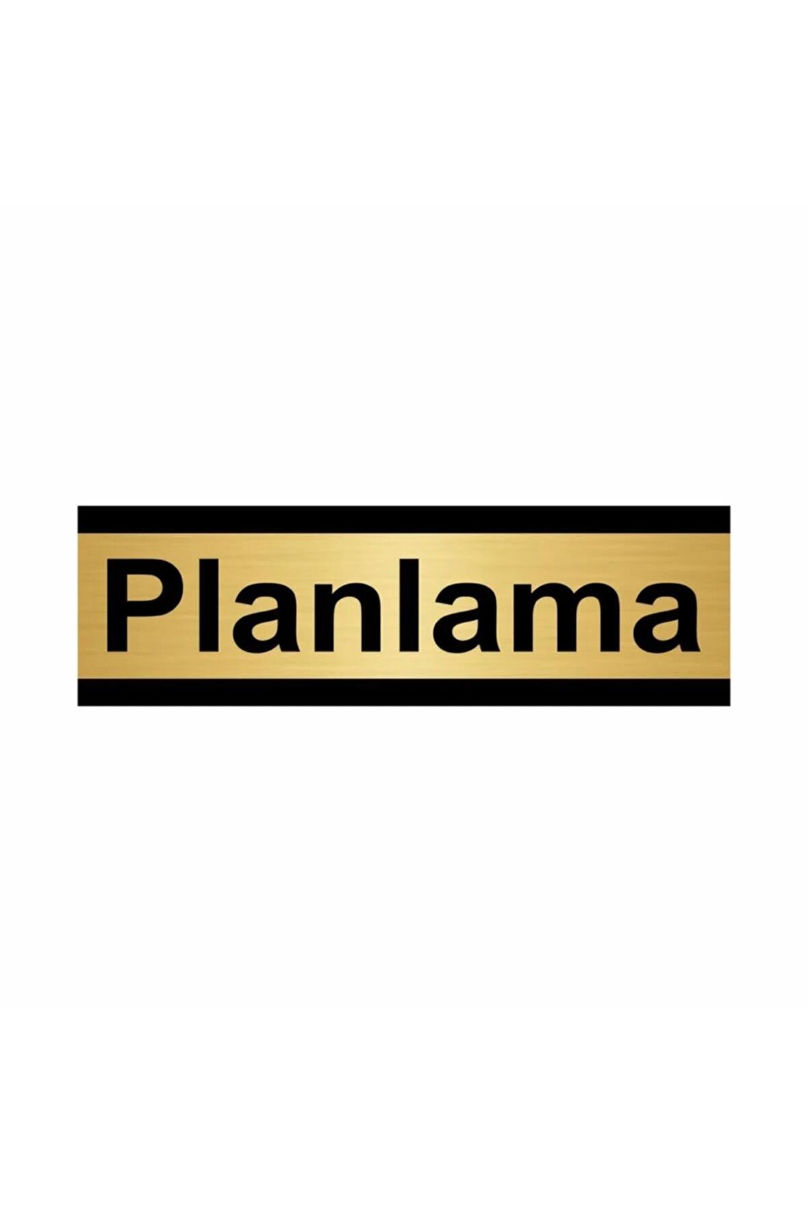 Planlama 10x20cm Altın Renk Metal Yönlendirme Levhası