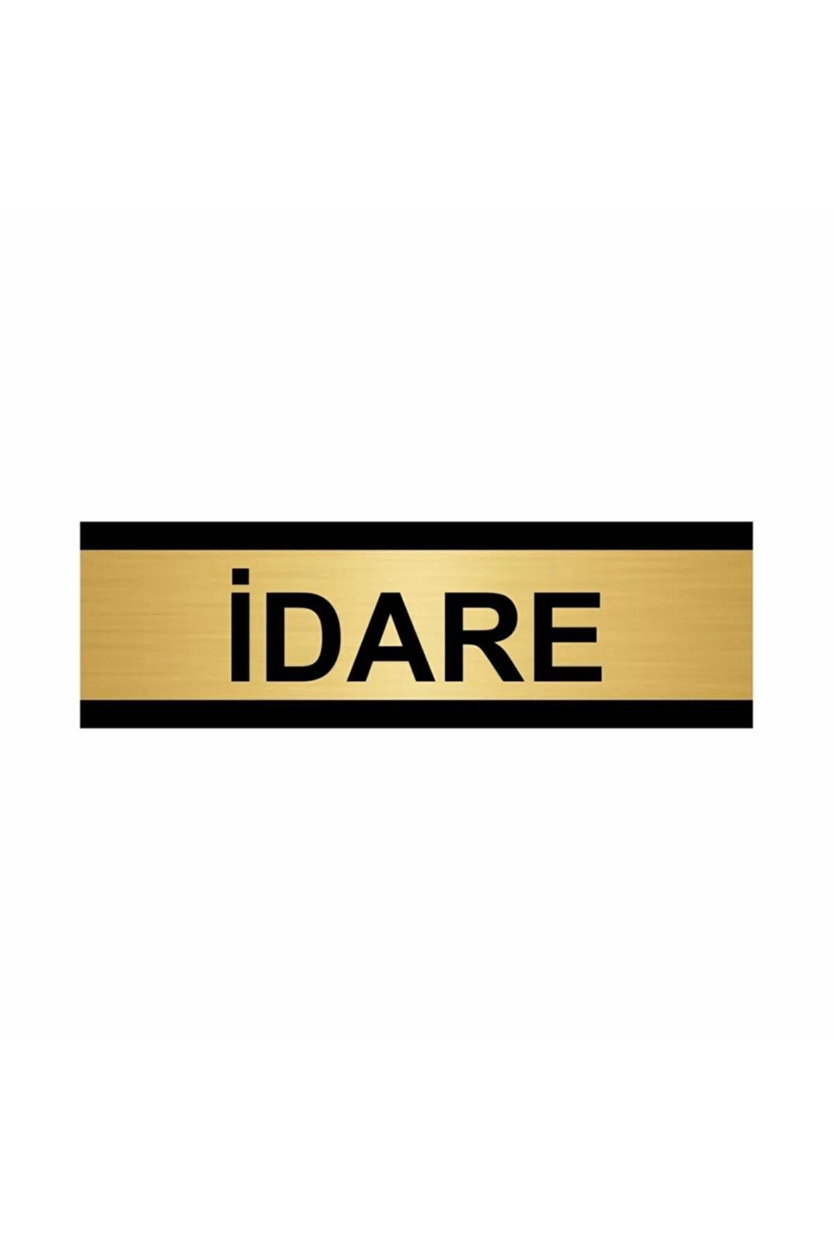 Idare 10x20cm Altın Renk Metal Yönlendirme Levhası