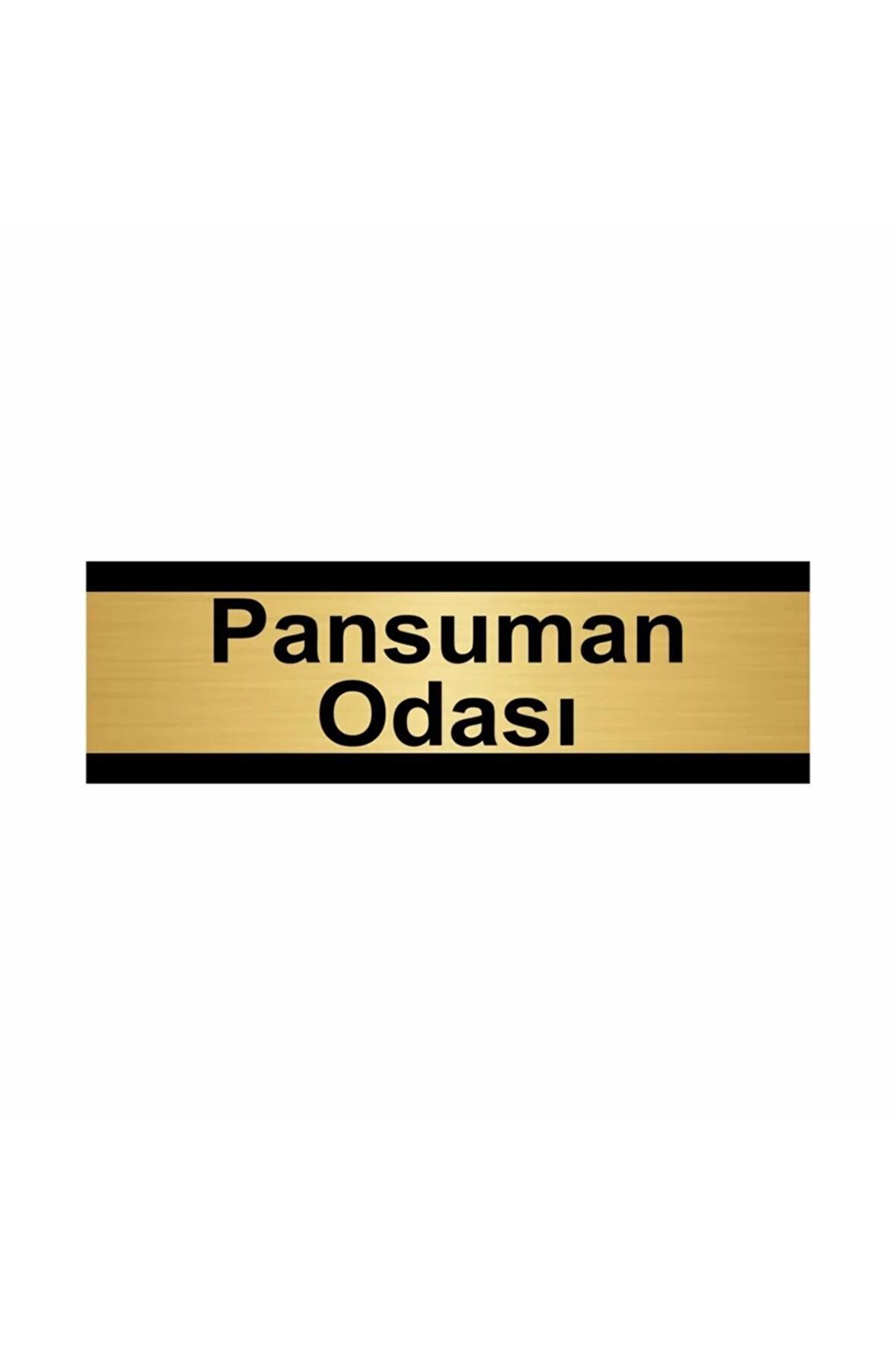 Pansuman Odası 7x20cm Altın Renk Metal Yönlendirme Levhası