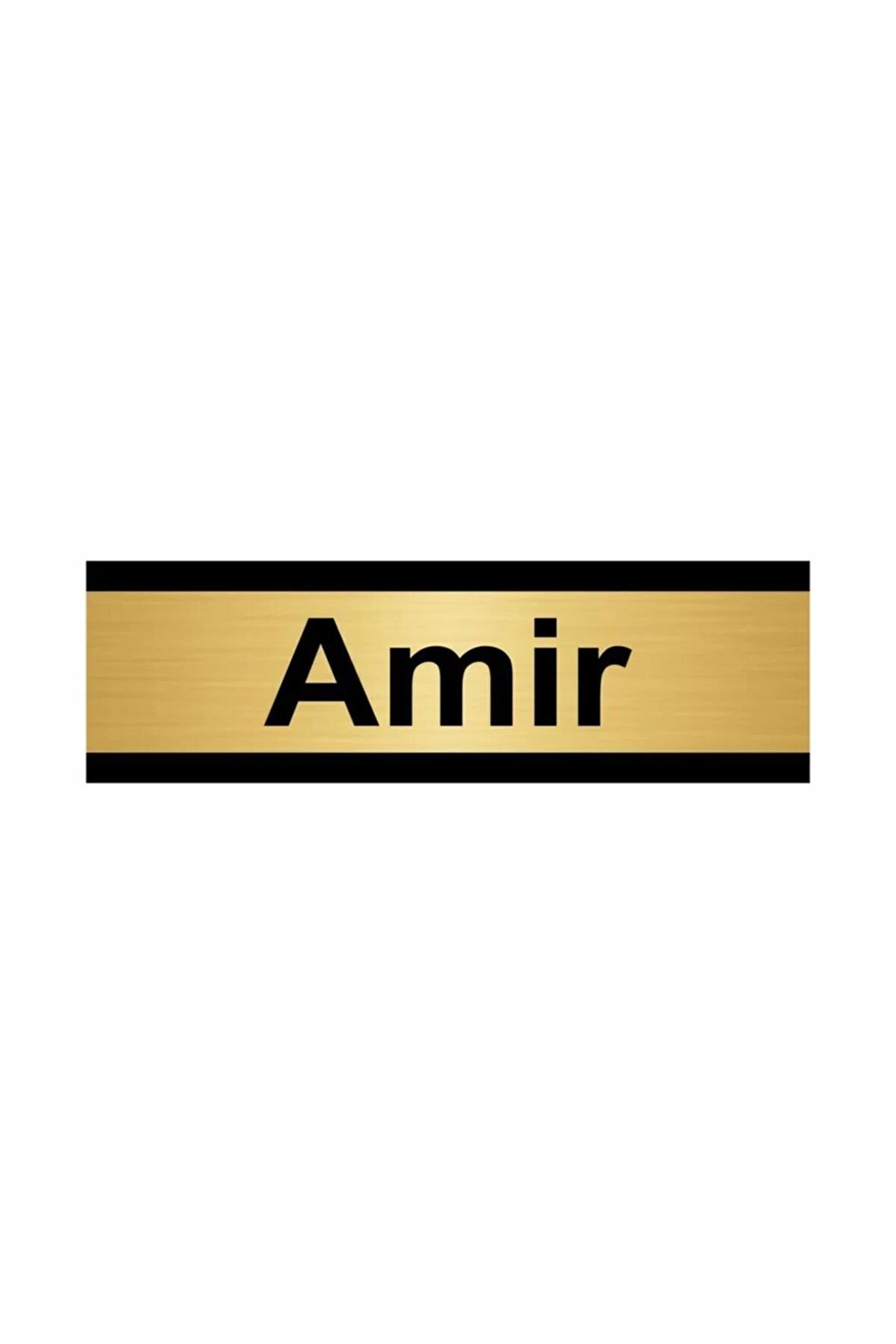 Amir 5x20cm Altın Renk Metal Yönlendirme Levhası