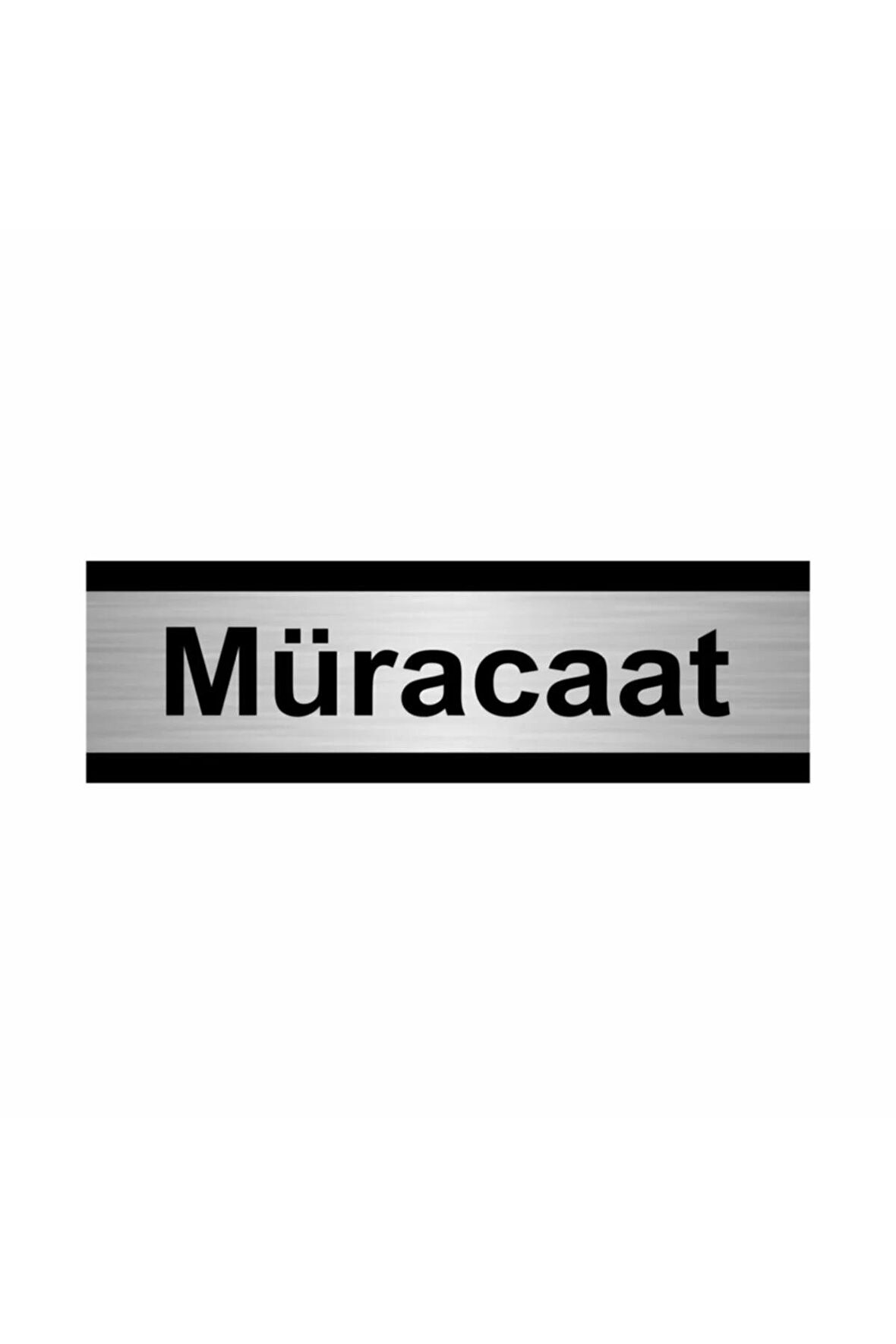 Müracaat 5x20cm Gümüş Renk Metal Yönlendirme Levhası