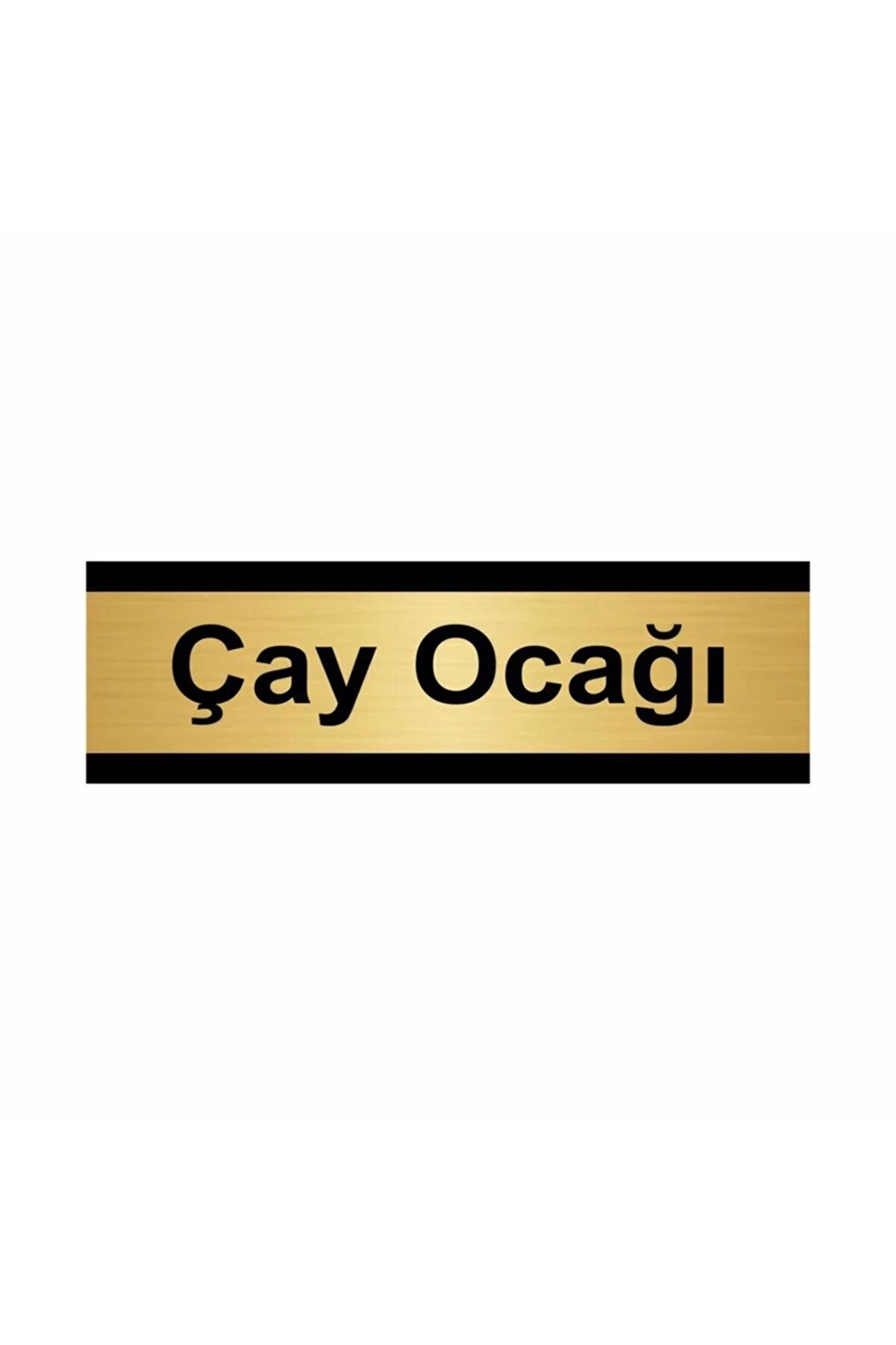 Çay Ocağı 5x20cm Altın Renk Metal Yönlendirme Levhası