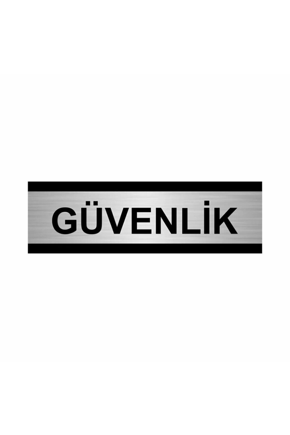 Güvenlik 7x20cm Gümüş Renk Metal Yönlendirme Levhası