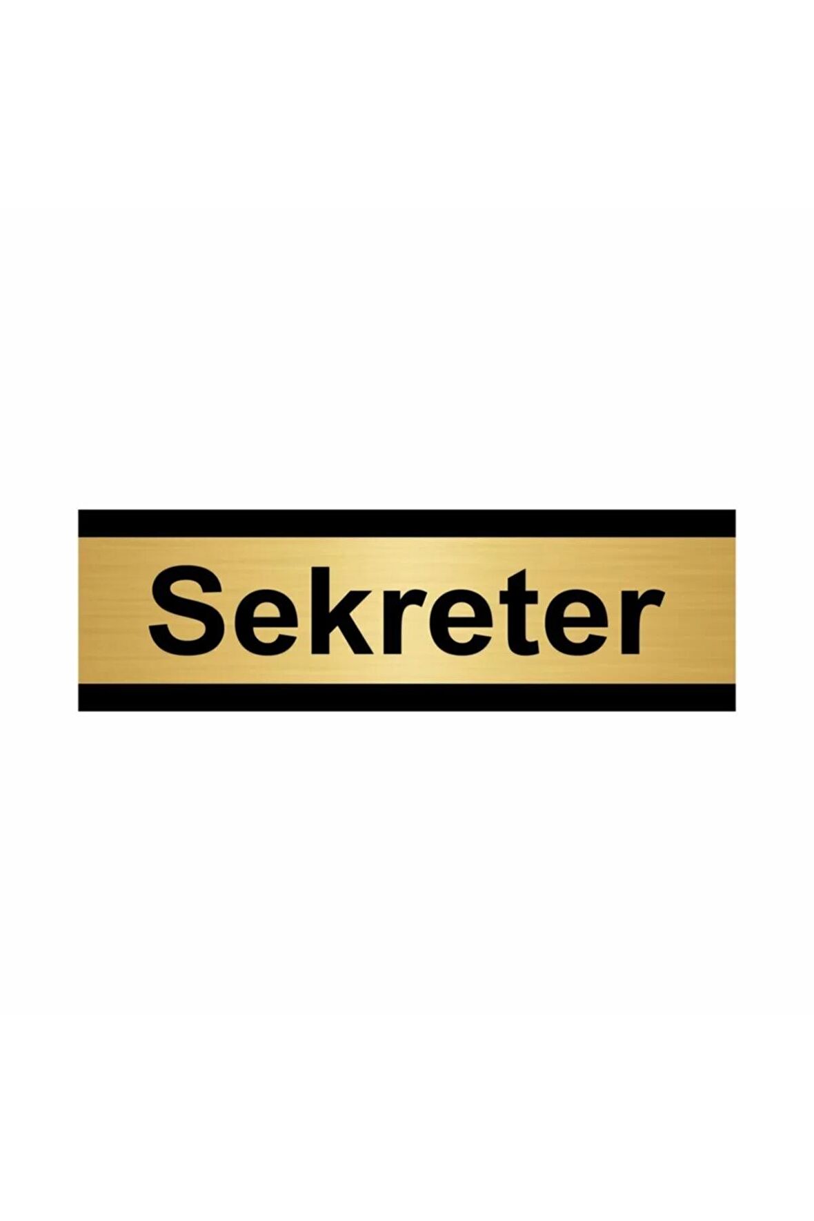 Sekreter 5x20cm Altın Renk Metal Yönlendirme Levhası