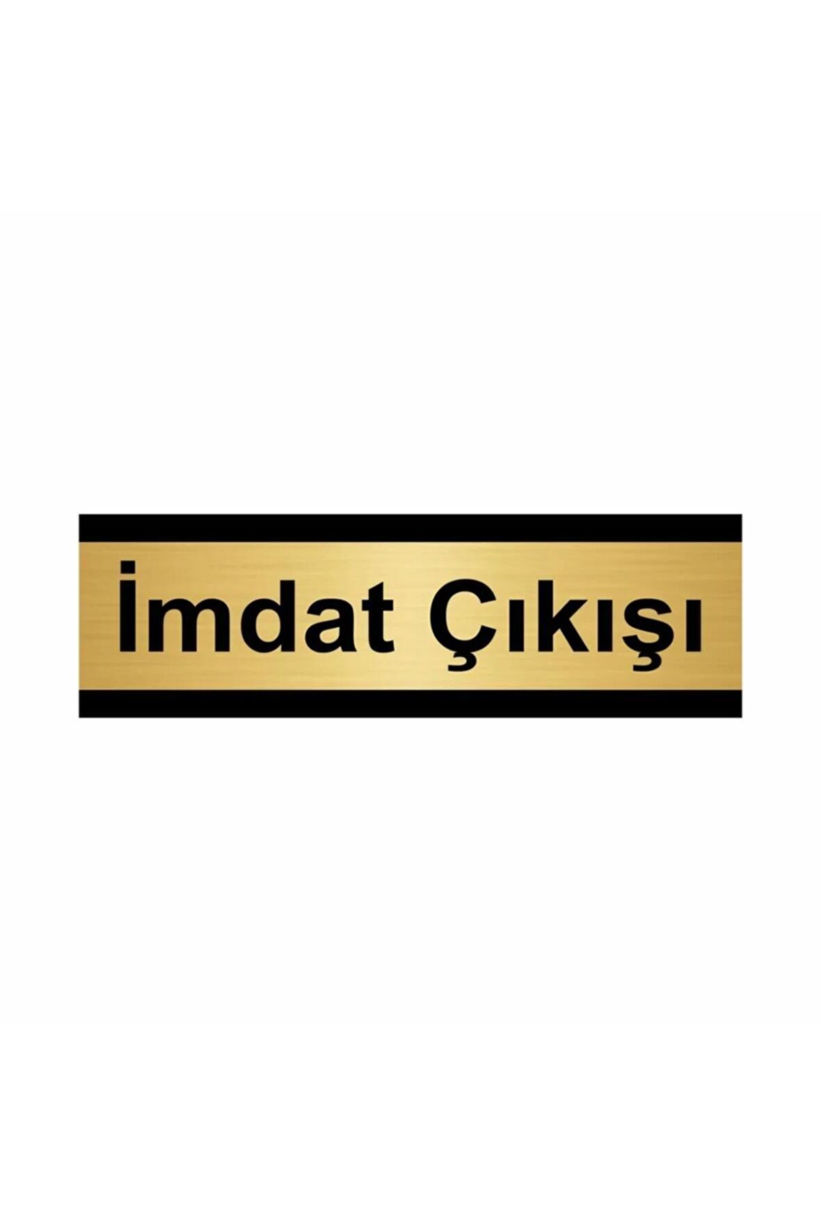 Imdat Çıkışı 5x20cm Altın Renk Metal Yönlendirme Levhası