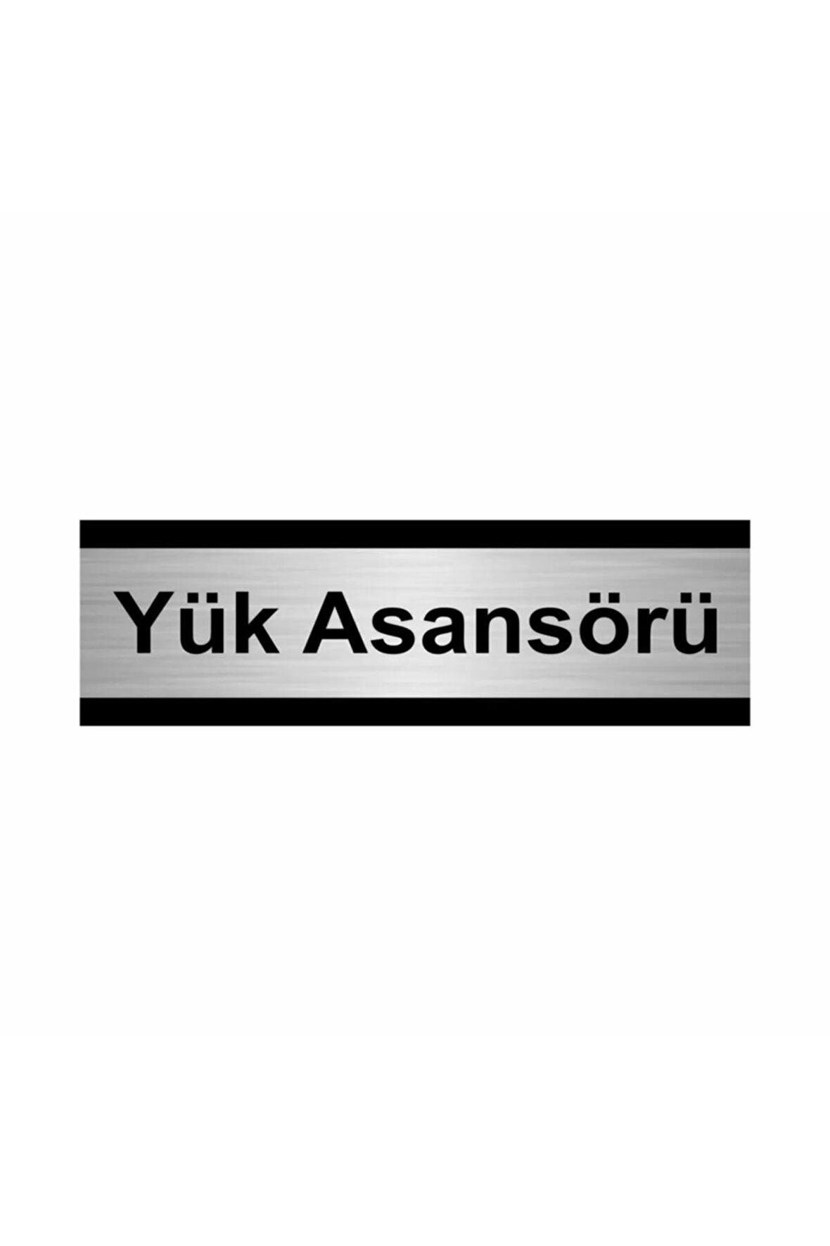 Yük Asansörü 5x20cm Gümüş Renk Metal Yönlendirme Levhası
