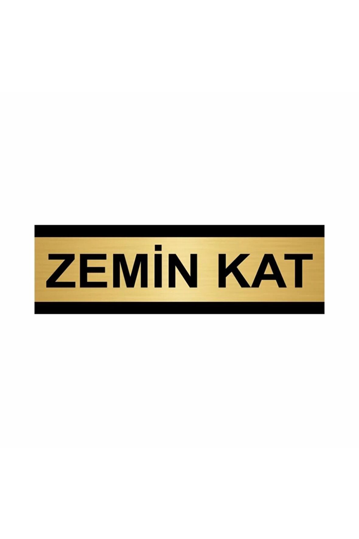 Zemin Kat 7x20cm Altın Renk Metal Yönlendirme Levhası