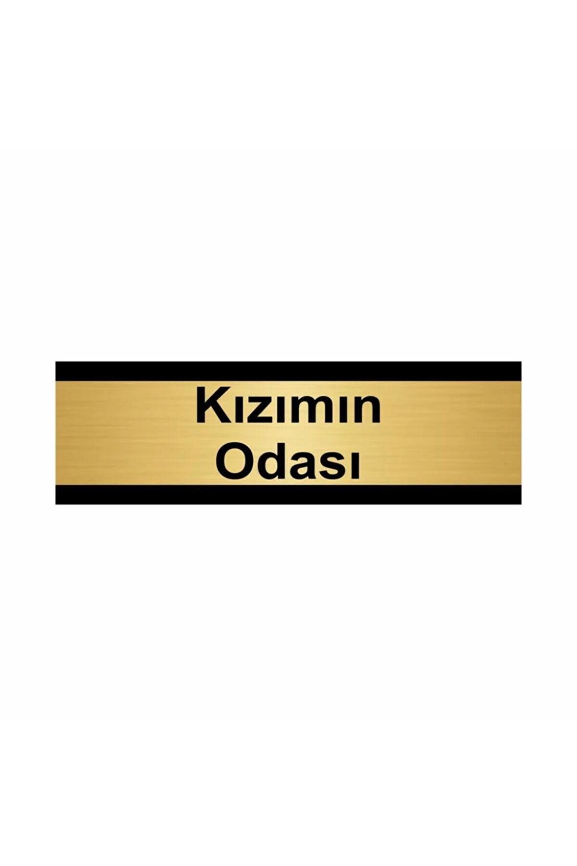 Kızımın Odası 5x20cm Altın Renk Metal Yönlendirme Levhası