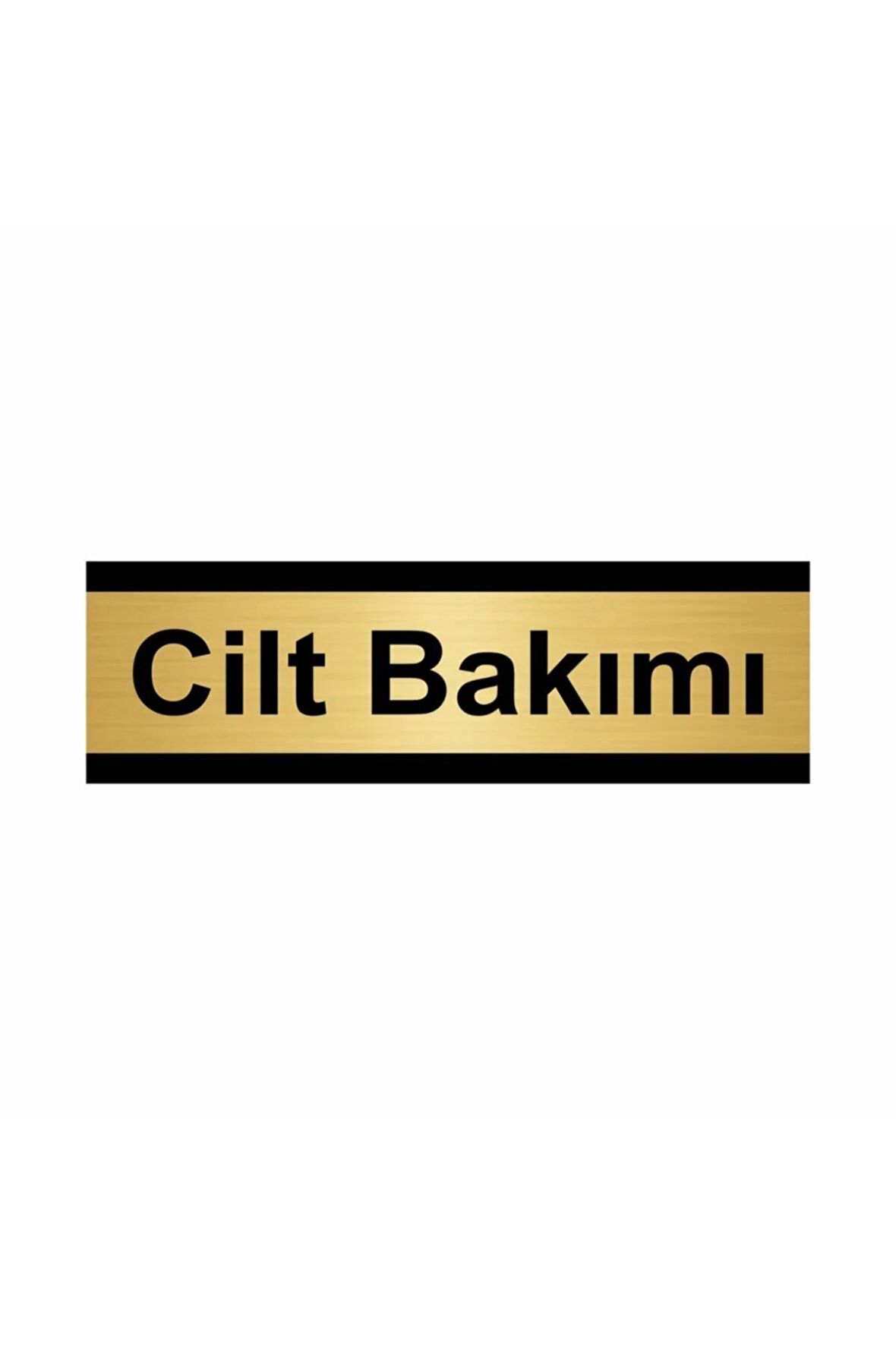 Cilt Bakımı 10x20cm Altın Renk Metal Yönlendirme Levhası