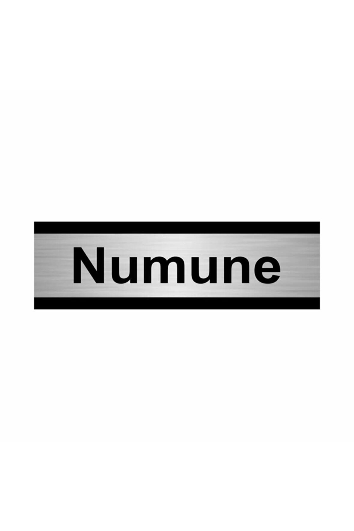 Numune 10x20cm Gümüş Renk Metal Yönlendirme Levhası