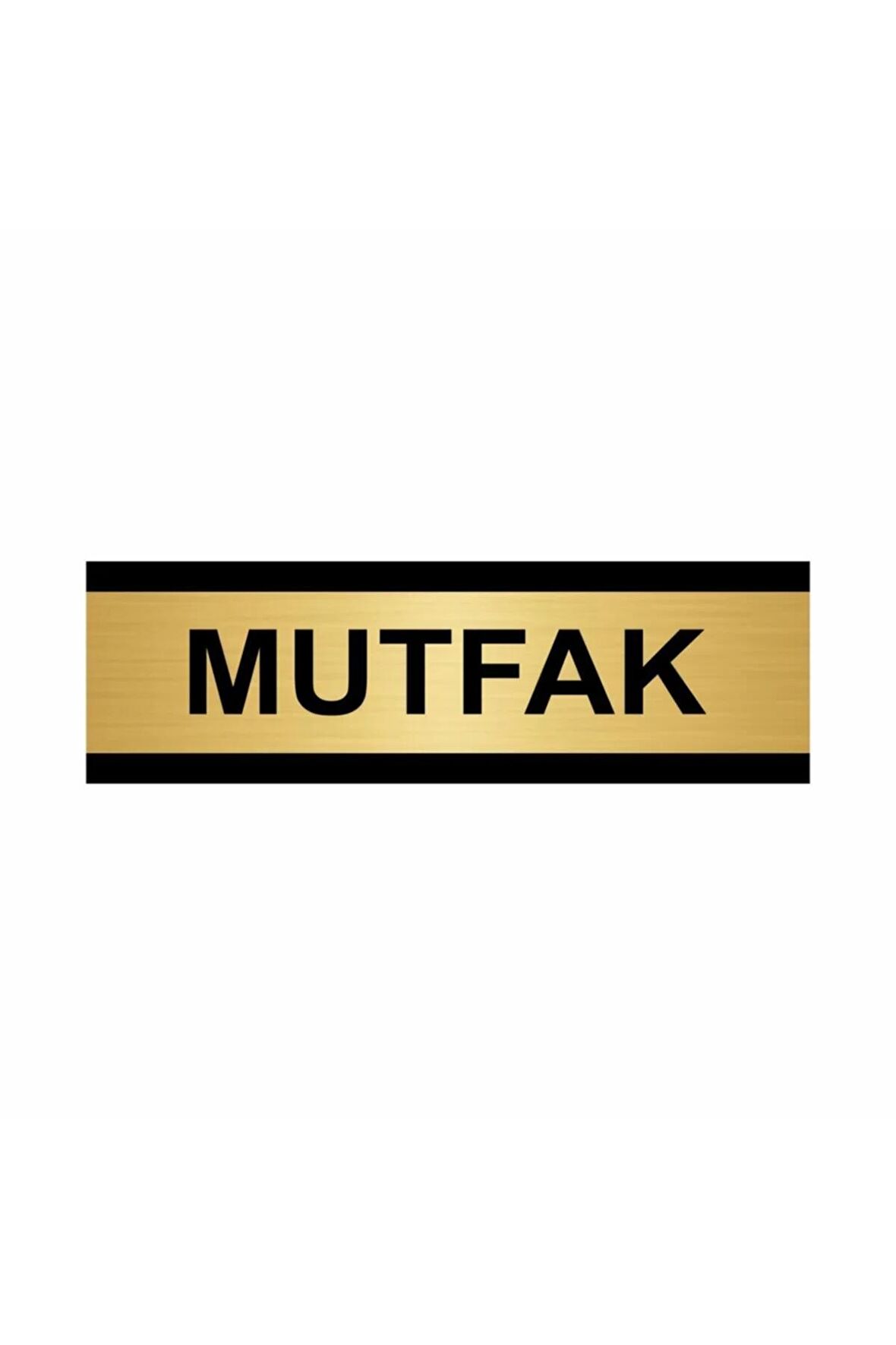 Mutfak 5x20cm Altın Renk Metal Yönlendirme Levhası