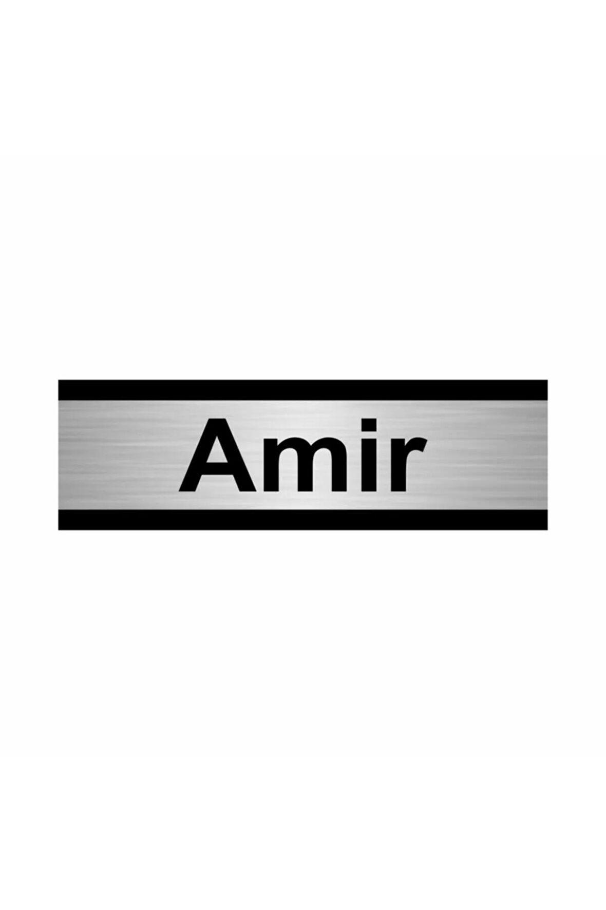 Amir 5x20cm Gümüş Renk Metal Yönlendirme Levhası
