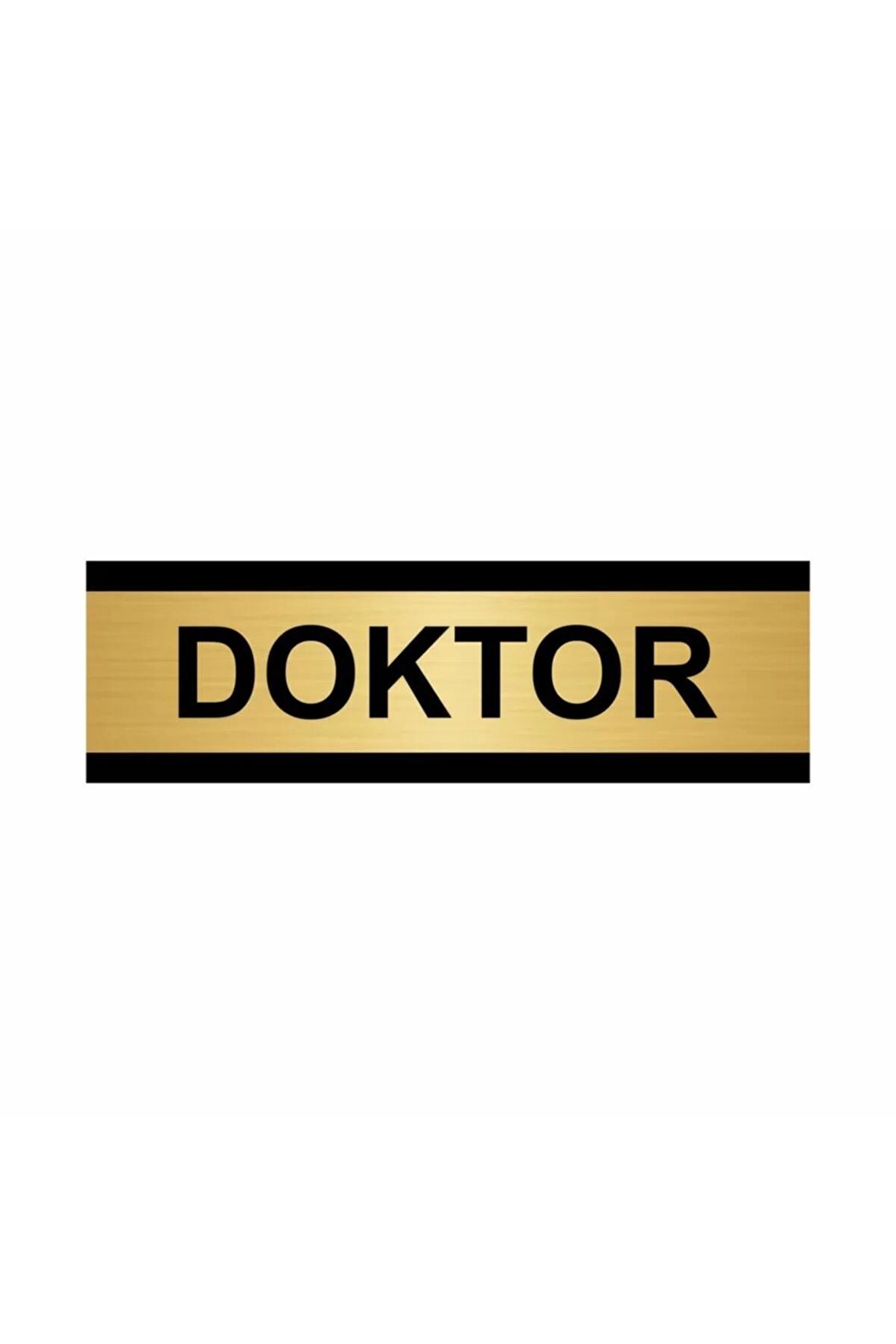 Doktor 5x20cm Altın Renk Metal Yönlendirme Levhası