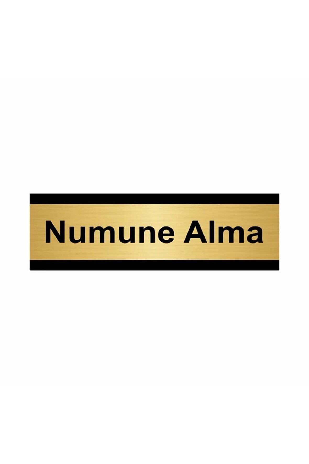 Numune Alma 7x20cm Altın Renk Metal Yönlendirme Levhası