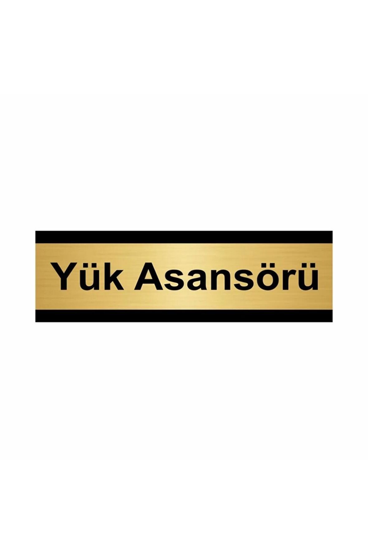 Yük Asansörü 10x20cm Altın Renk Metal Yönlendirme Levhası