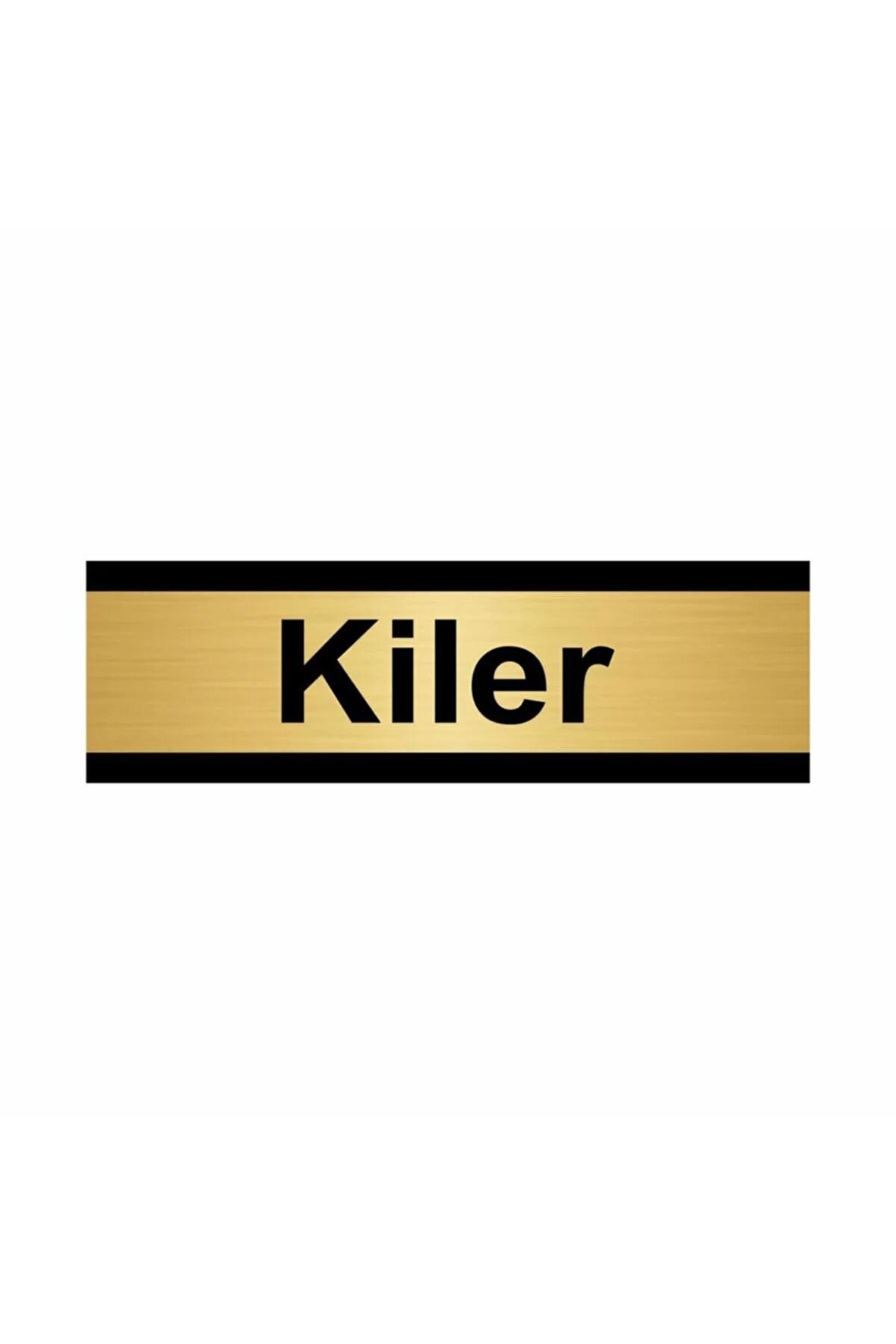 Kiler 7x20cm Altın Renk Metal Yönlendirme Levhası