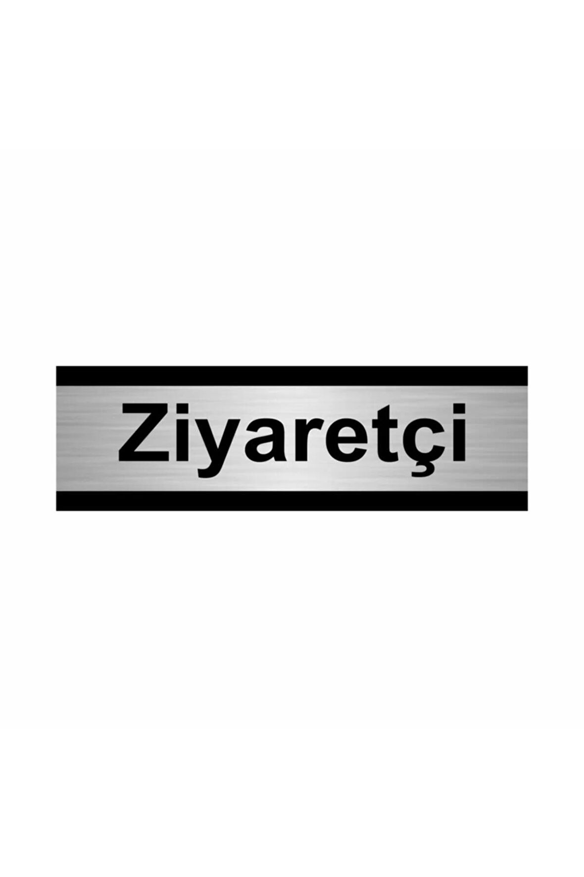 Ziyaretçi 5x20cm Gümüş Renk Metal Yönlendirme Levhası