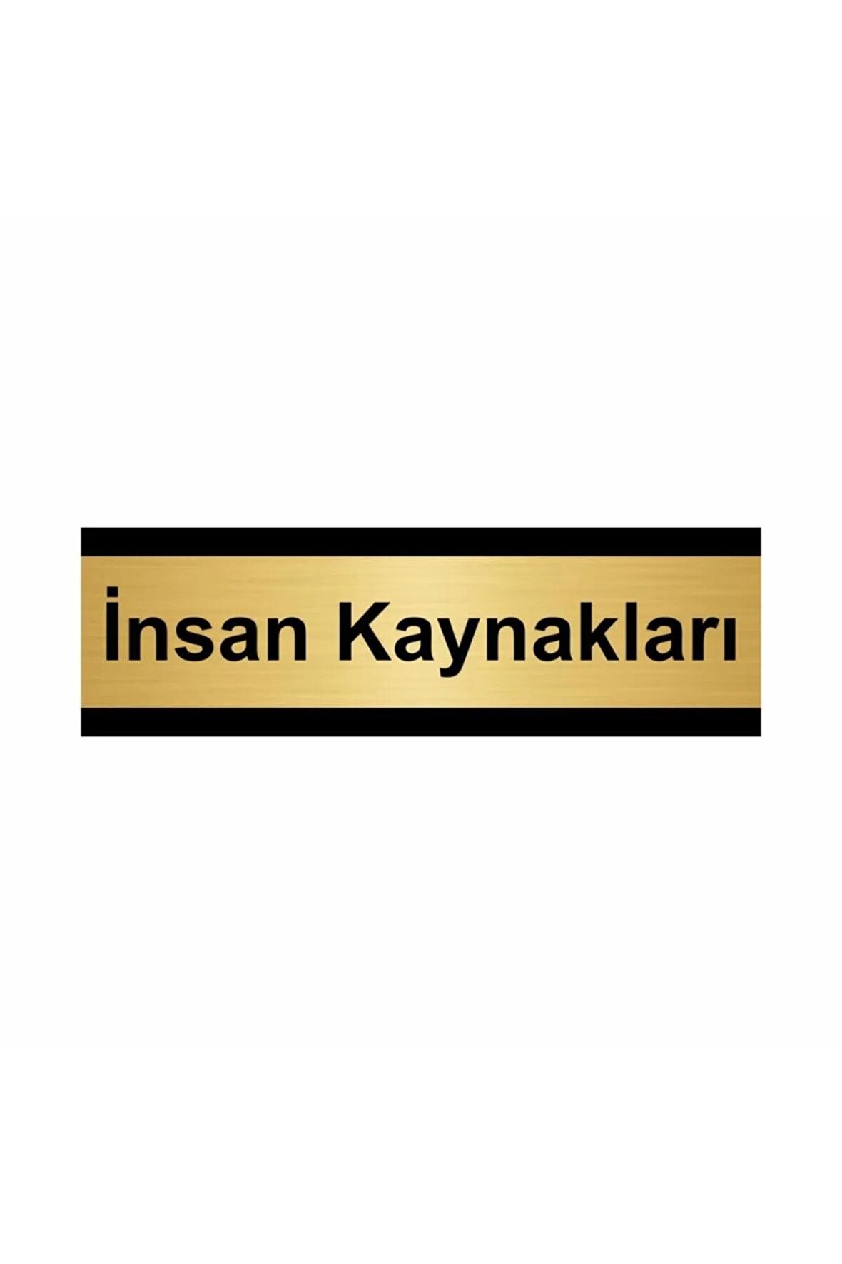 Insan Kaynakları 7x20cm Altın Renk Metal Yönlendirme Levhası