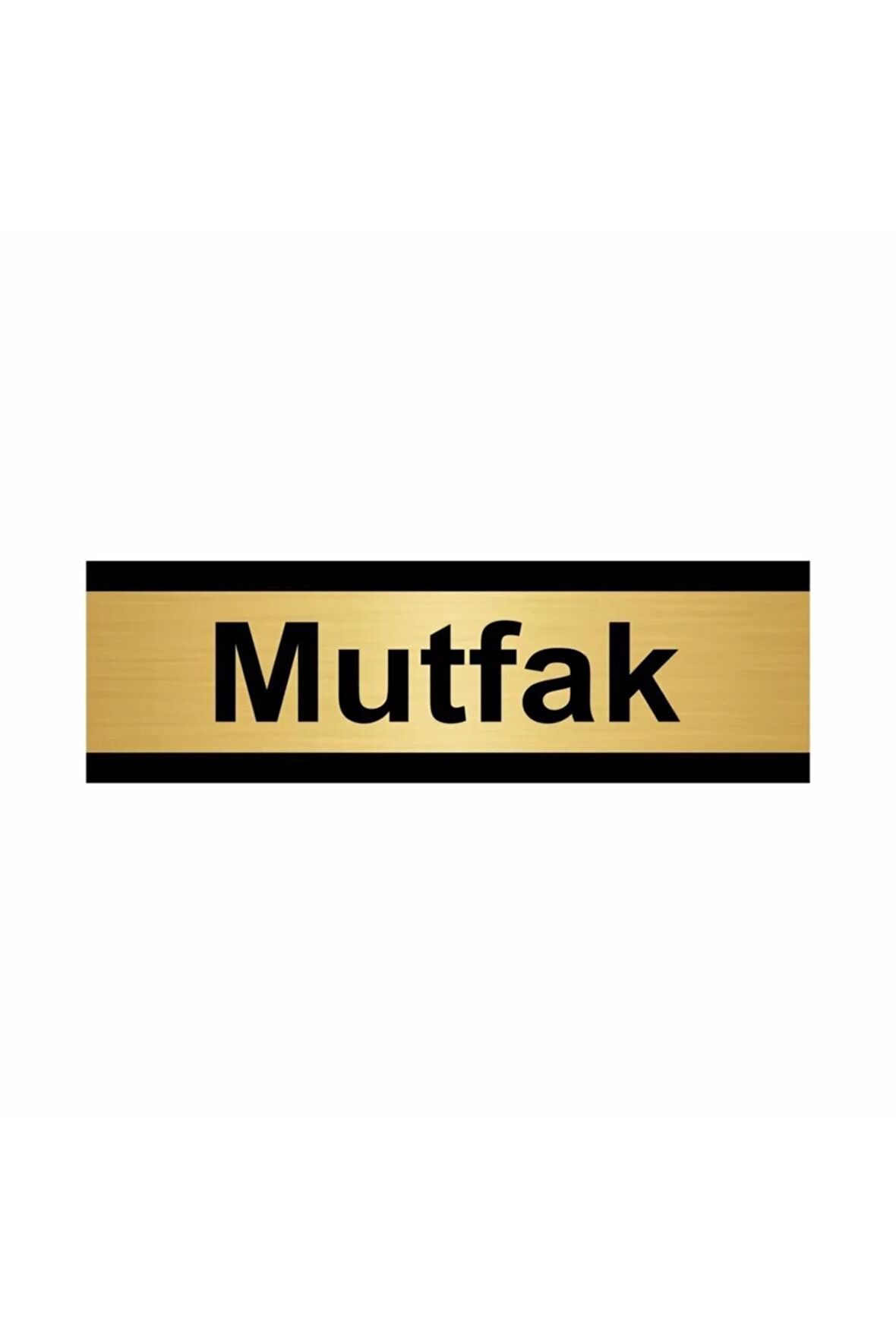 Mutfak 10x20cm Altın Renk Metal Yönlendirme Levhası