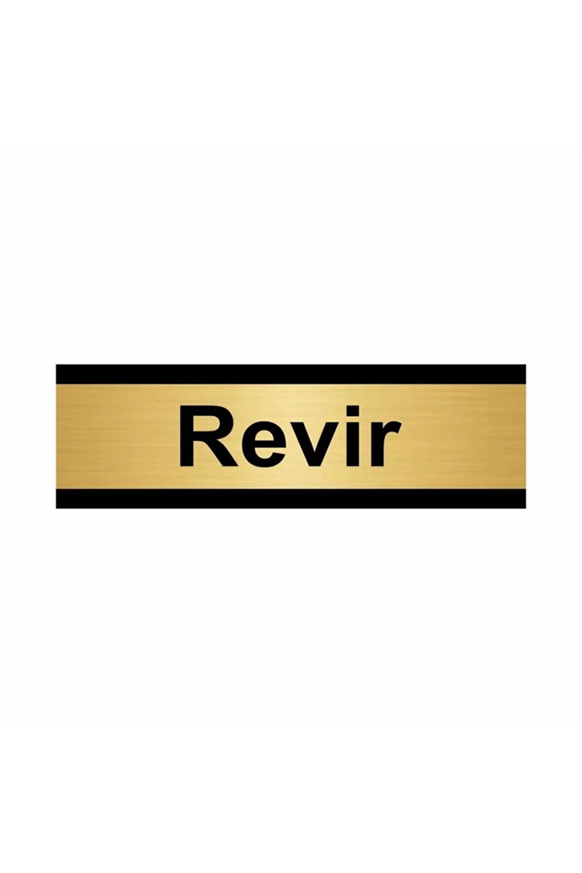 Revir 5x20cm Altın Renk Metal Yönlendirme Levhası