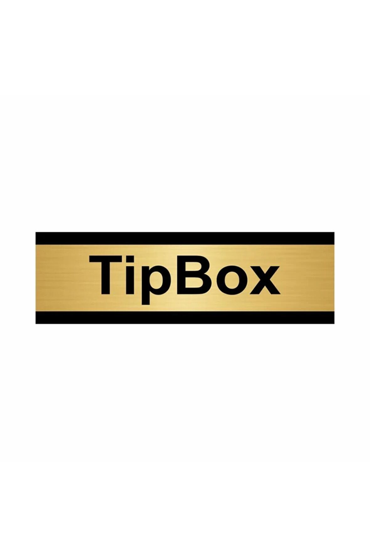 Tipbox 5x20cm Altın Renk Metal Yönlendirme Levhası
