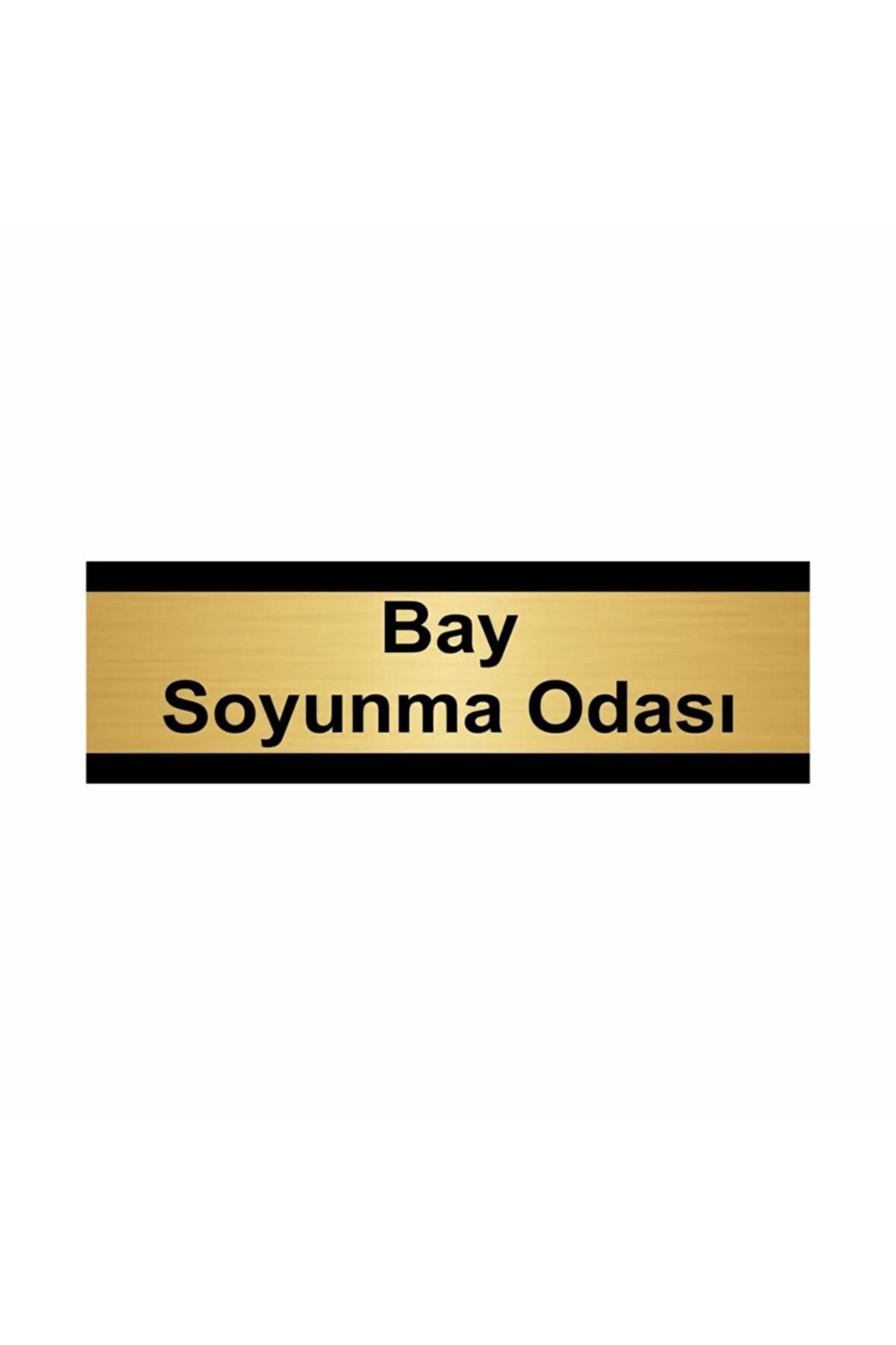 Bay Soyunma Odası 7x20cm Altın Renk Metal Yönlendirme Levhası