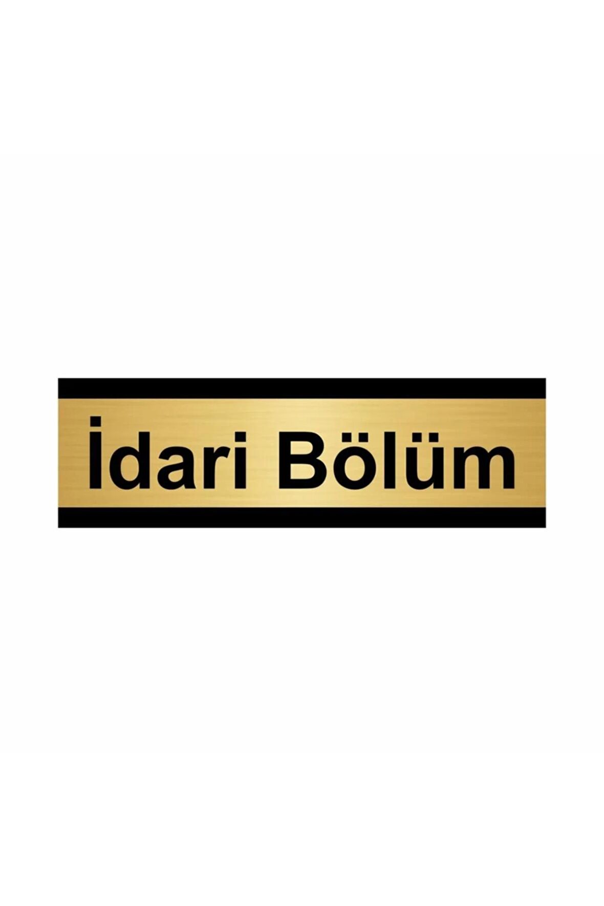 Idari Bölüm 5x20cm Altın Renk Metal Yönlendirme Levhası