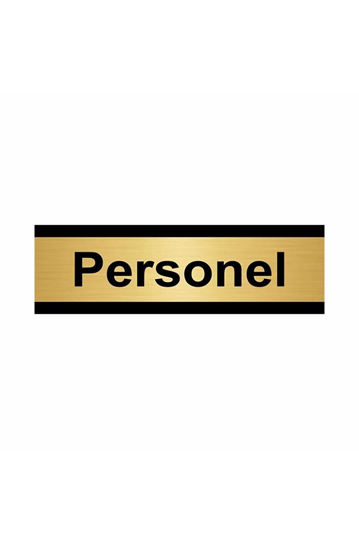 Personel Giyinme Odası 7x20cm Altın Renk Metal Yönlendirme Levhası