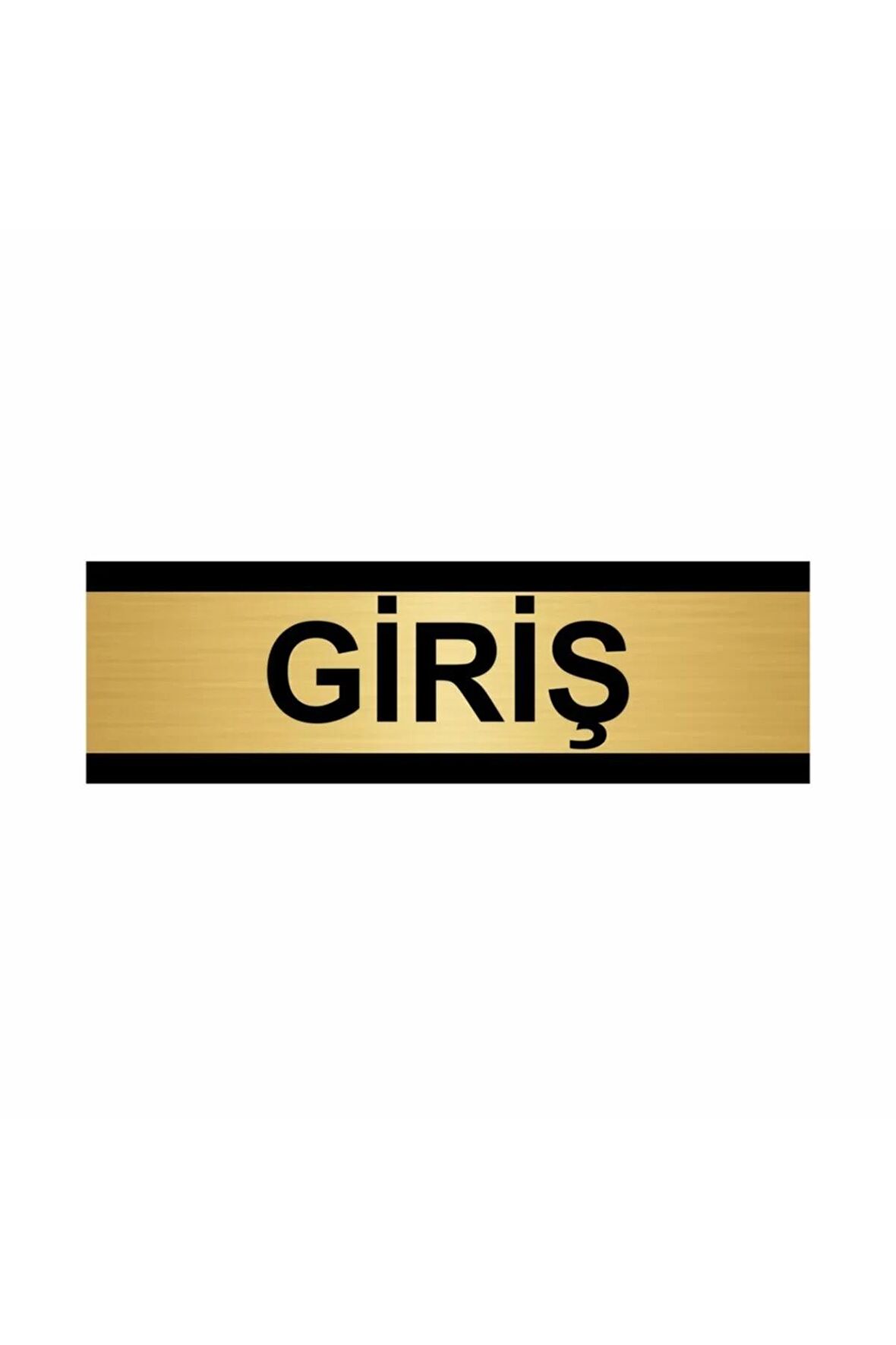 Giriş 7x20cm Altın Renk Metal Yönlendirme Levhası