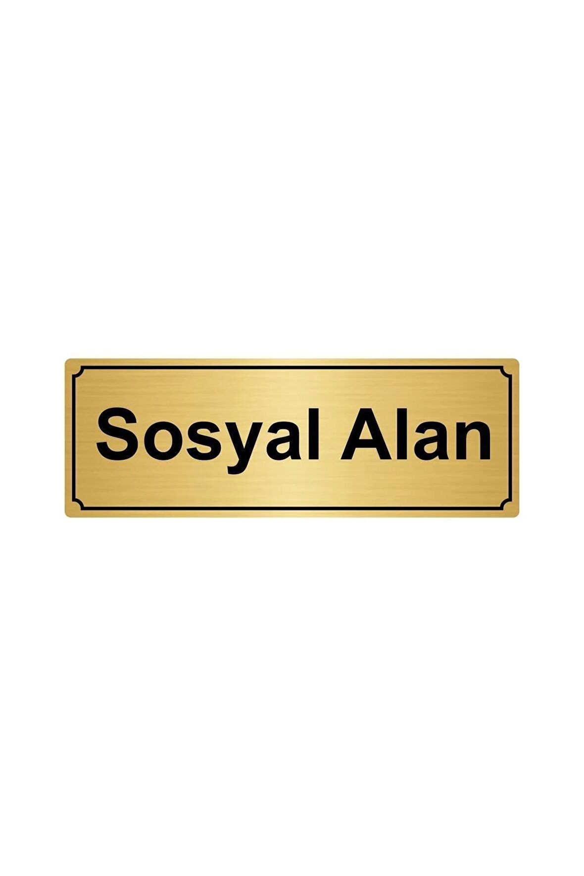 Altın Renk Metal Sosyal Alan Yönlendirme Levhası