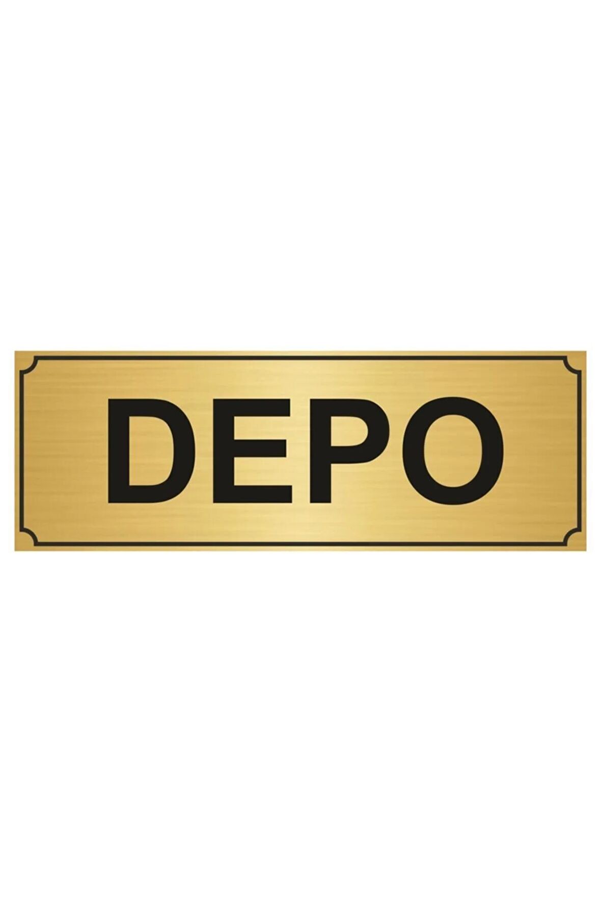Depo Yönlendirme Levhası 10cmx20cm Altın Renk Metal