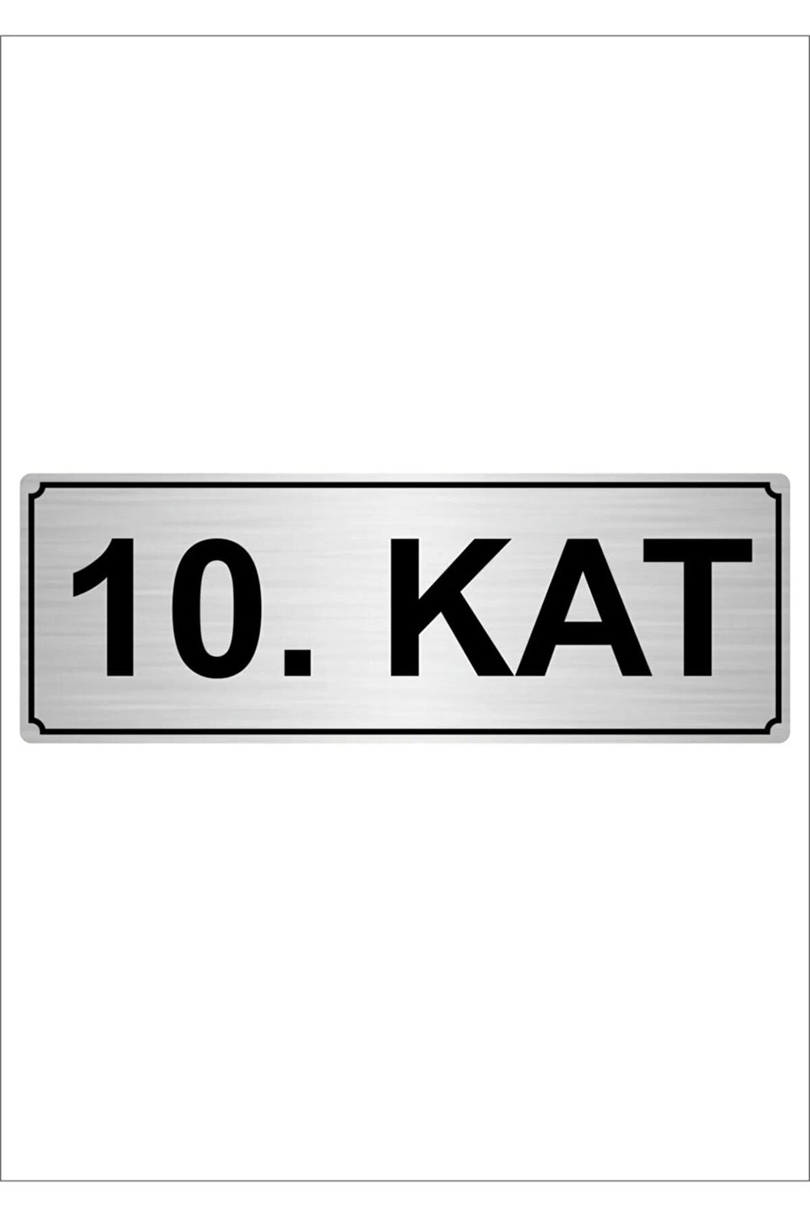 10.kat 10cmx20cm Metal Yönlendirme Levhası Gümüş Renk