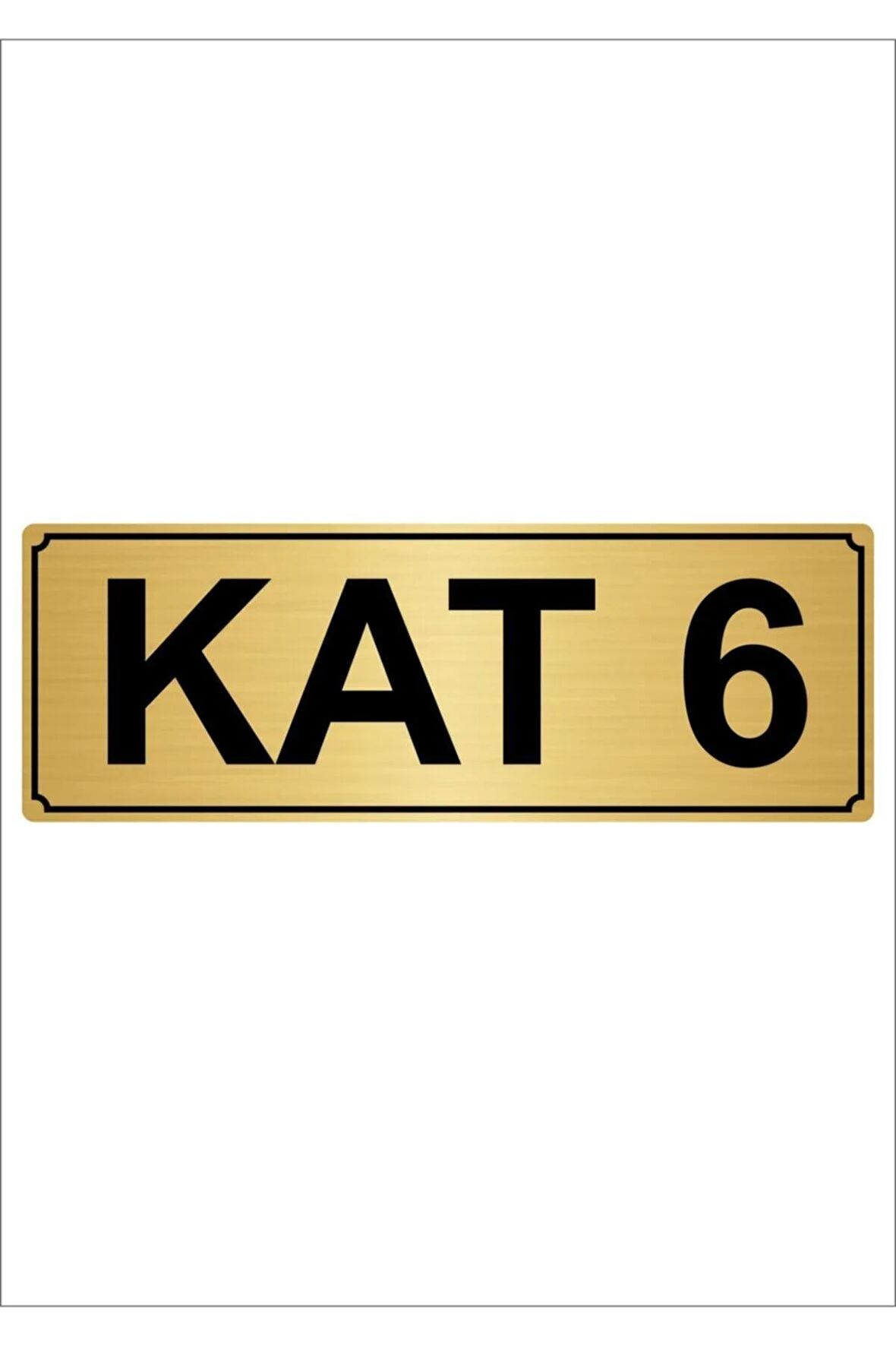 Kat 6 5cmx20cm Metal Yönlendirme Levhası Altın Renk