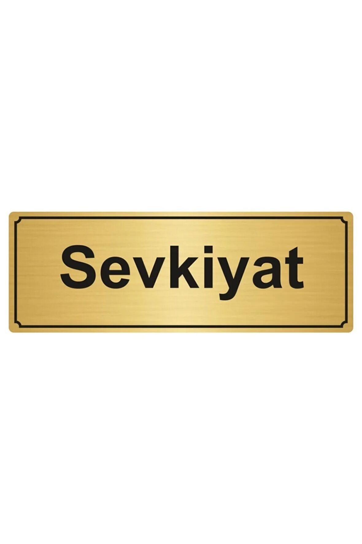 Sevkiyat Yönlendirme Levhası 10cmx20cm Altın Renk Metal