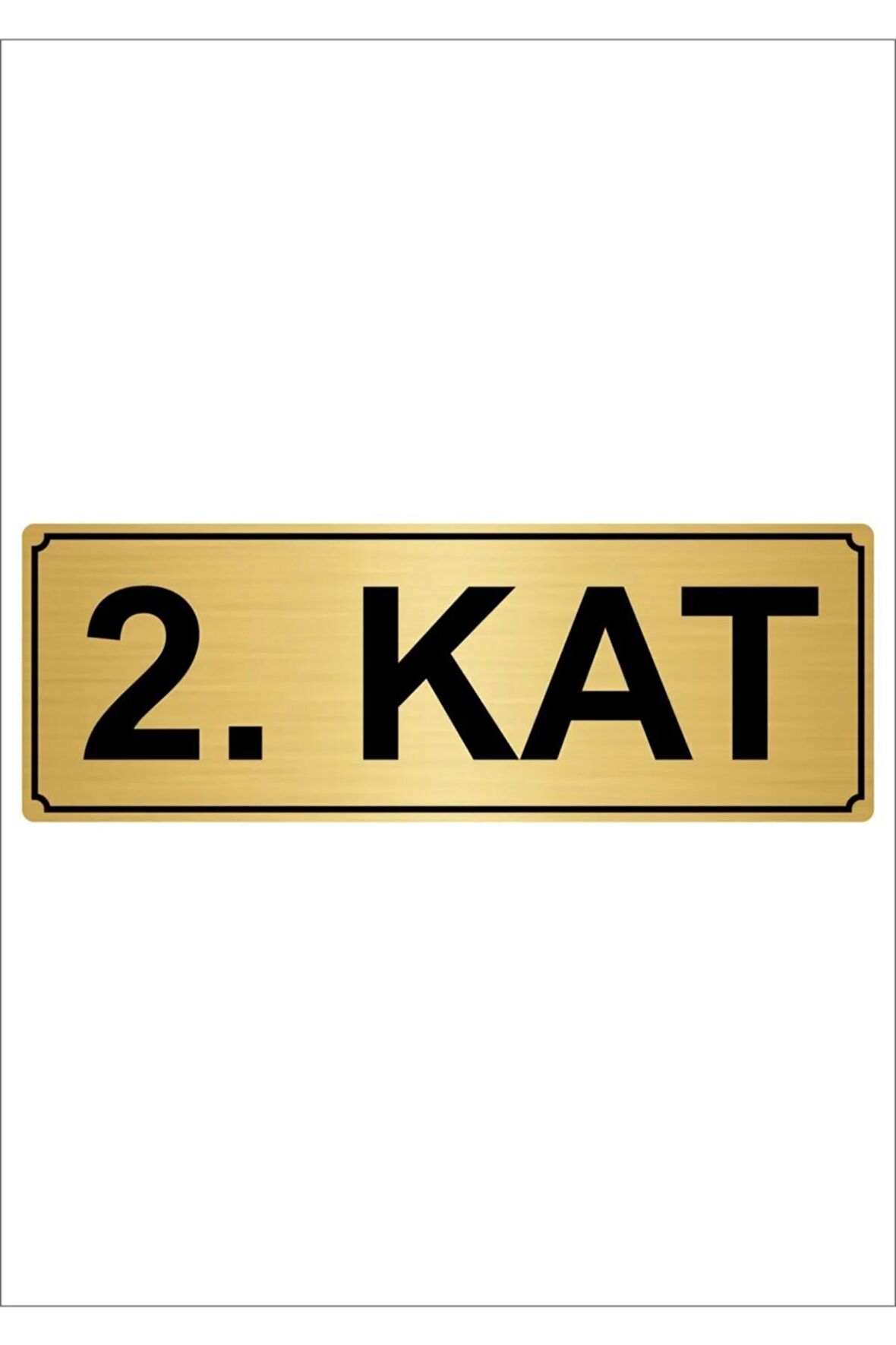2.kat 5cmx20cm Metal Yönlendirme Levhası Altın Renk