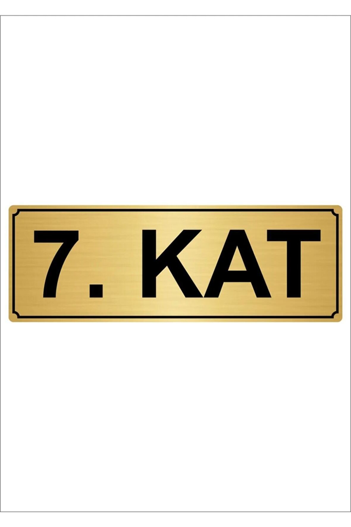 7.kat 5cmx20cm Metal Yönlendirme Levhası Altın Renk