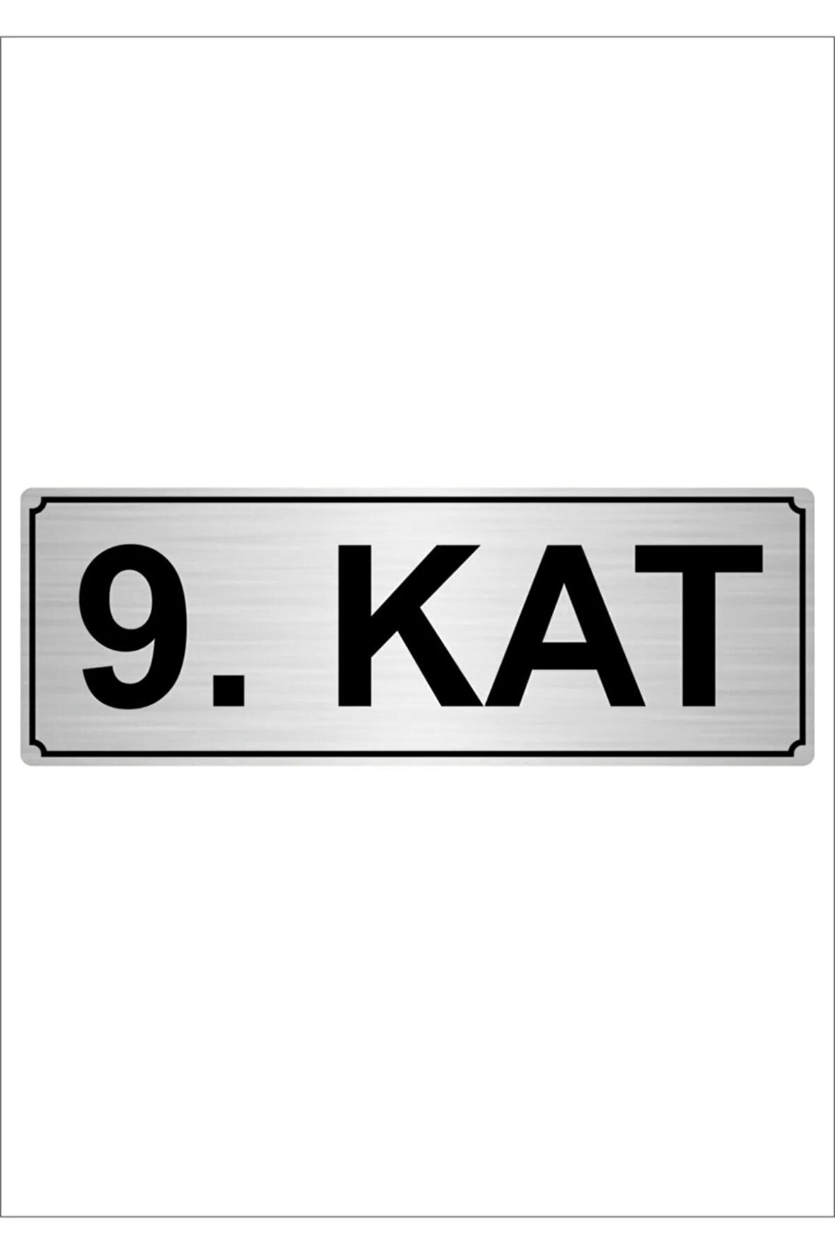 9.kat 10cmx20cm Metal Yönlendirme Levhası Gümüş Renk