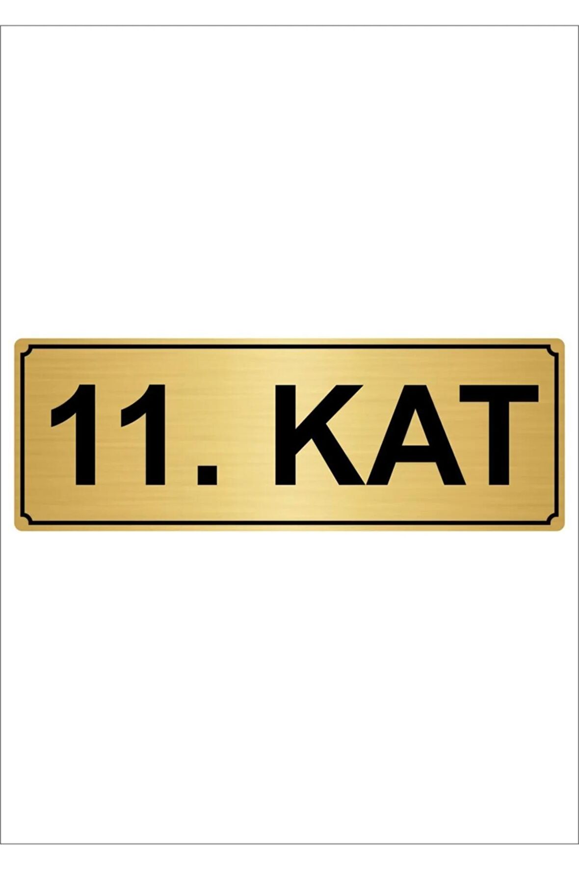 11.kat 5cmx20cm Metal Yönlendirme Levhası Altın Renk