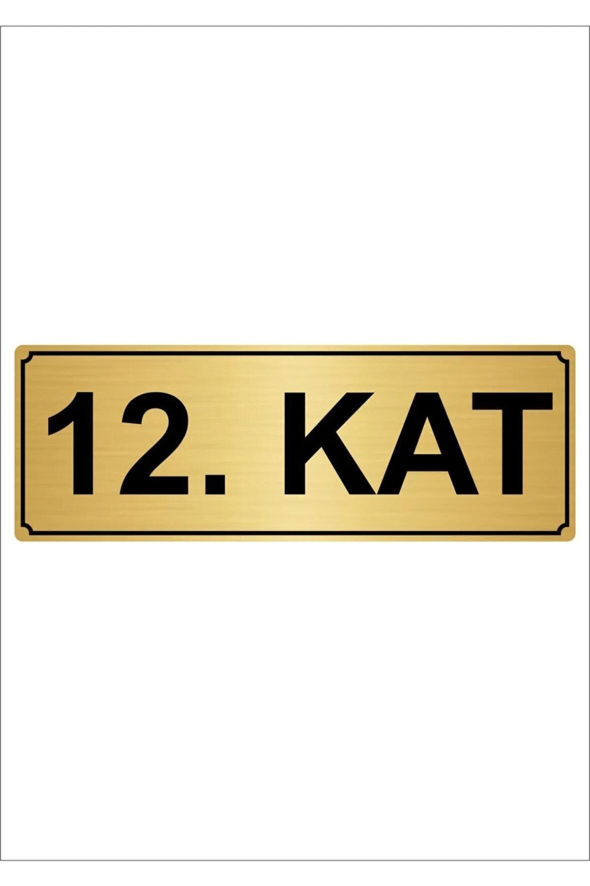 12.kat 5cmx20cm Metal Yönlendirme Levhası Altın Renk
