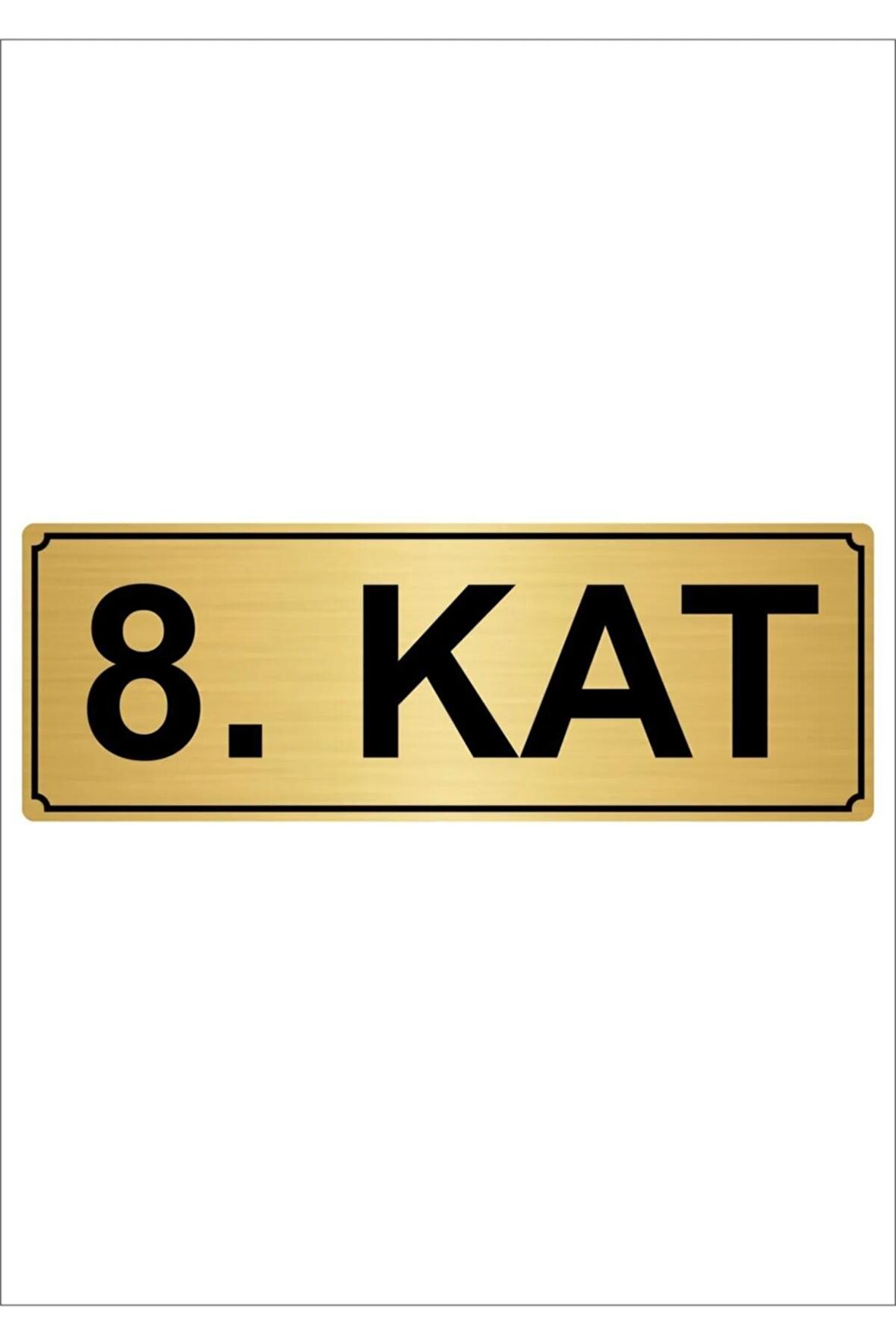 8.kat 5cmx20cm Metal Yönlendirme Levhası Altın Renk