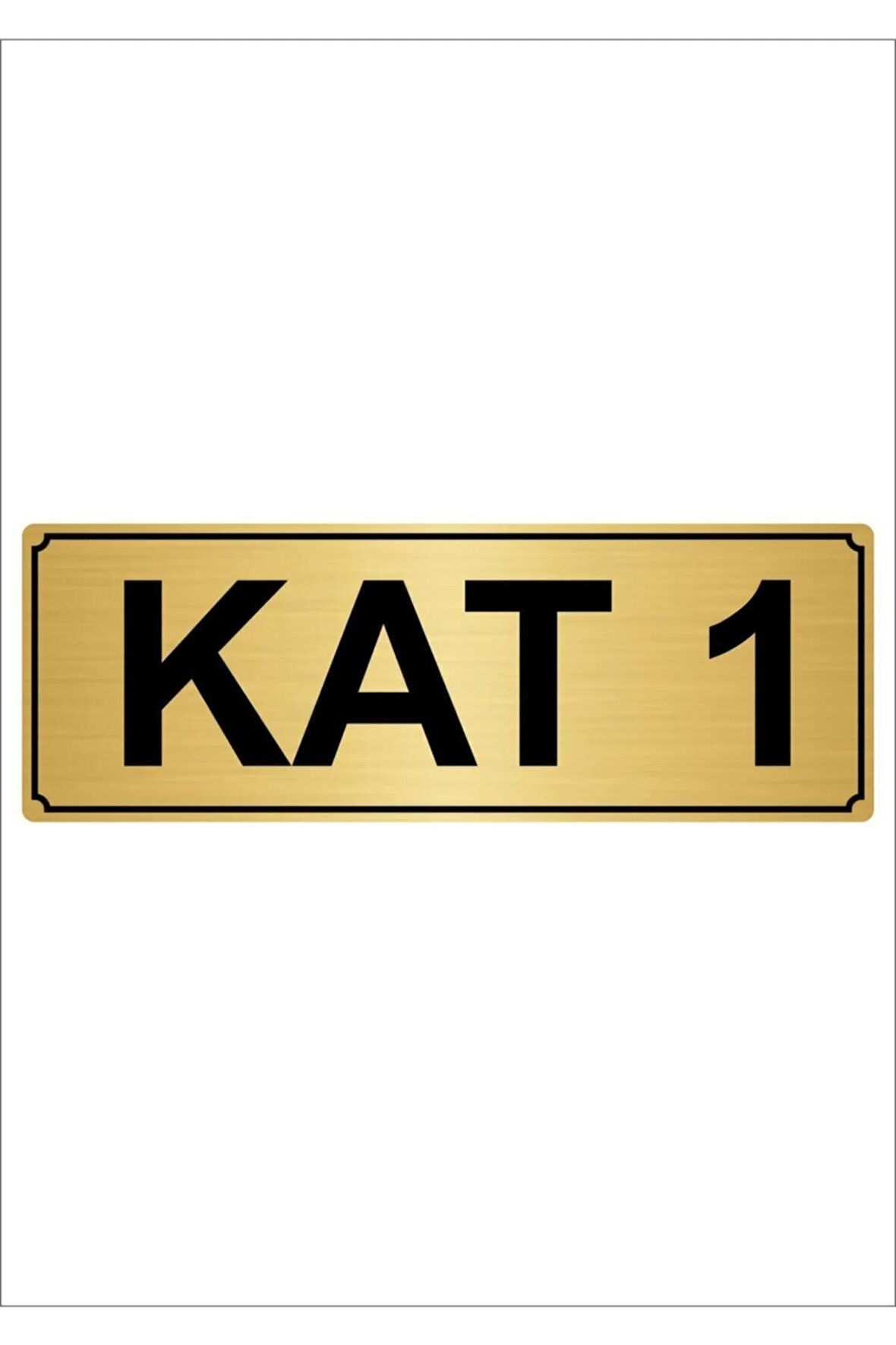 Kat 1 5cmx20cm Metal Yönlendirme Levhası Altın Renk