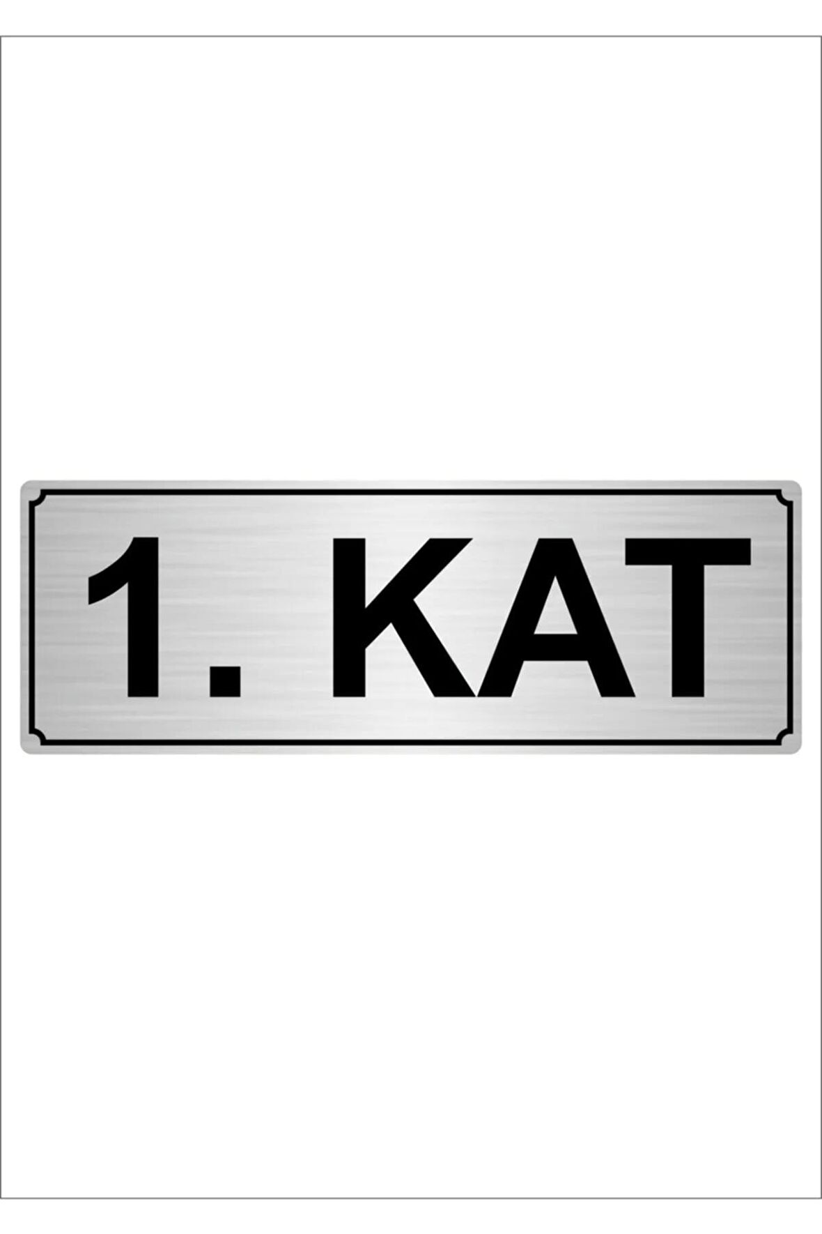 1.kat 5cmx20cm Metal Yönlendirme Levhası Gümüş Renk