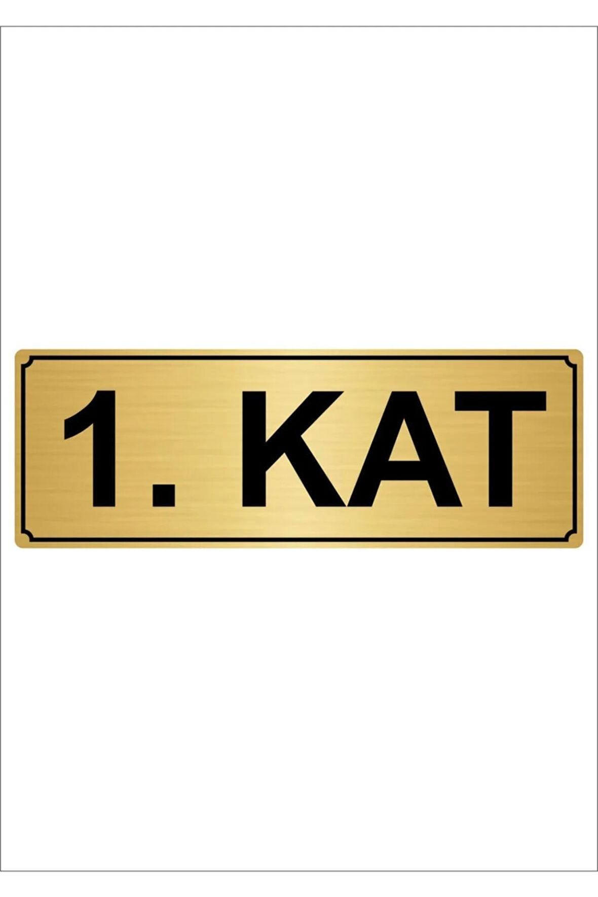 1.kat 5cmx20cm Metal Yönlendirme Levhası Altın Renk