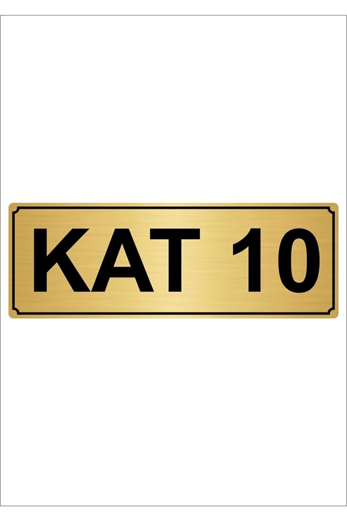 Kat 10 5cmx20cm Metal Yönlendirme Levhası Altın Renk