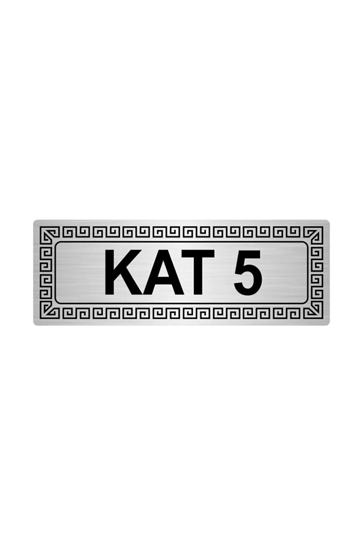 Kat 5 7 cm x2 0 cm Metal Yönlendirme Levhası Gümüş Renk Metal