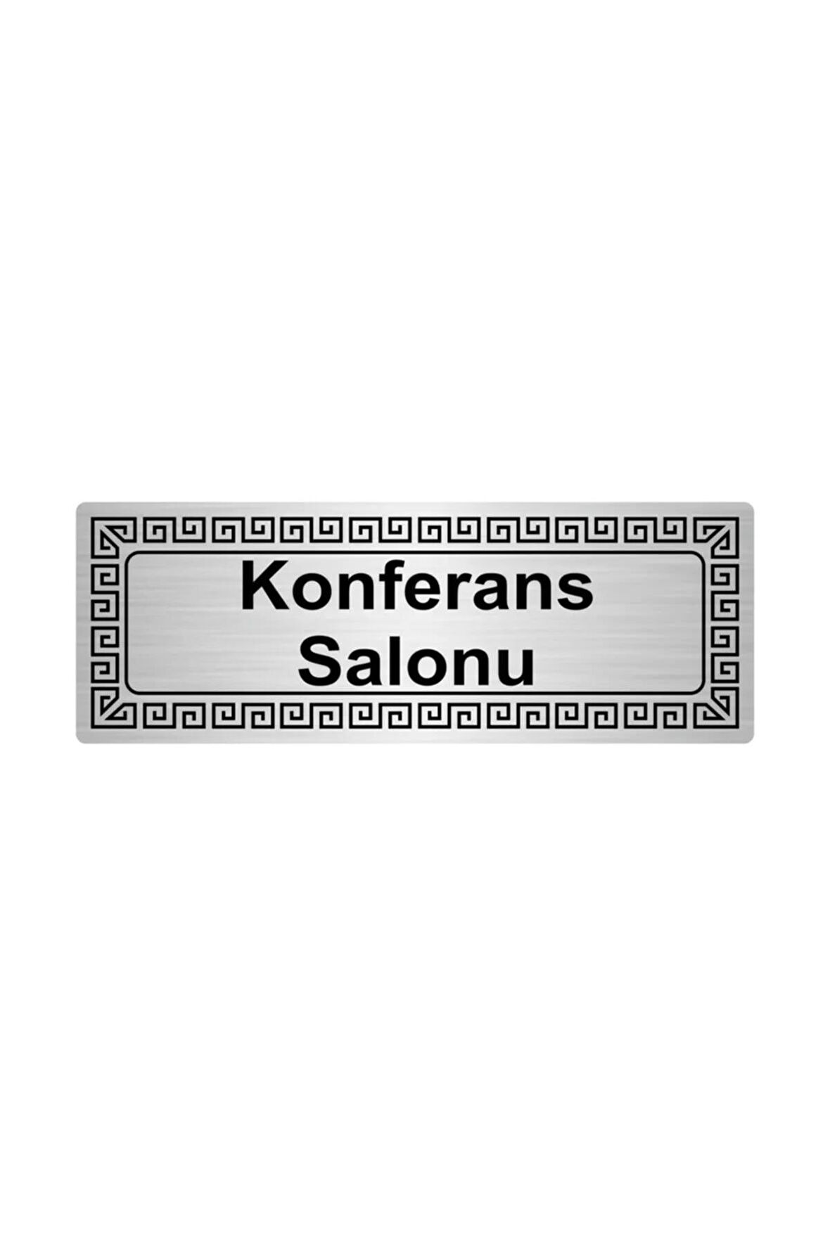 Konferans Salonu 7cmx20cm Metal Yönlendirme Levhası Gümüş Renk Metal