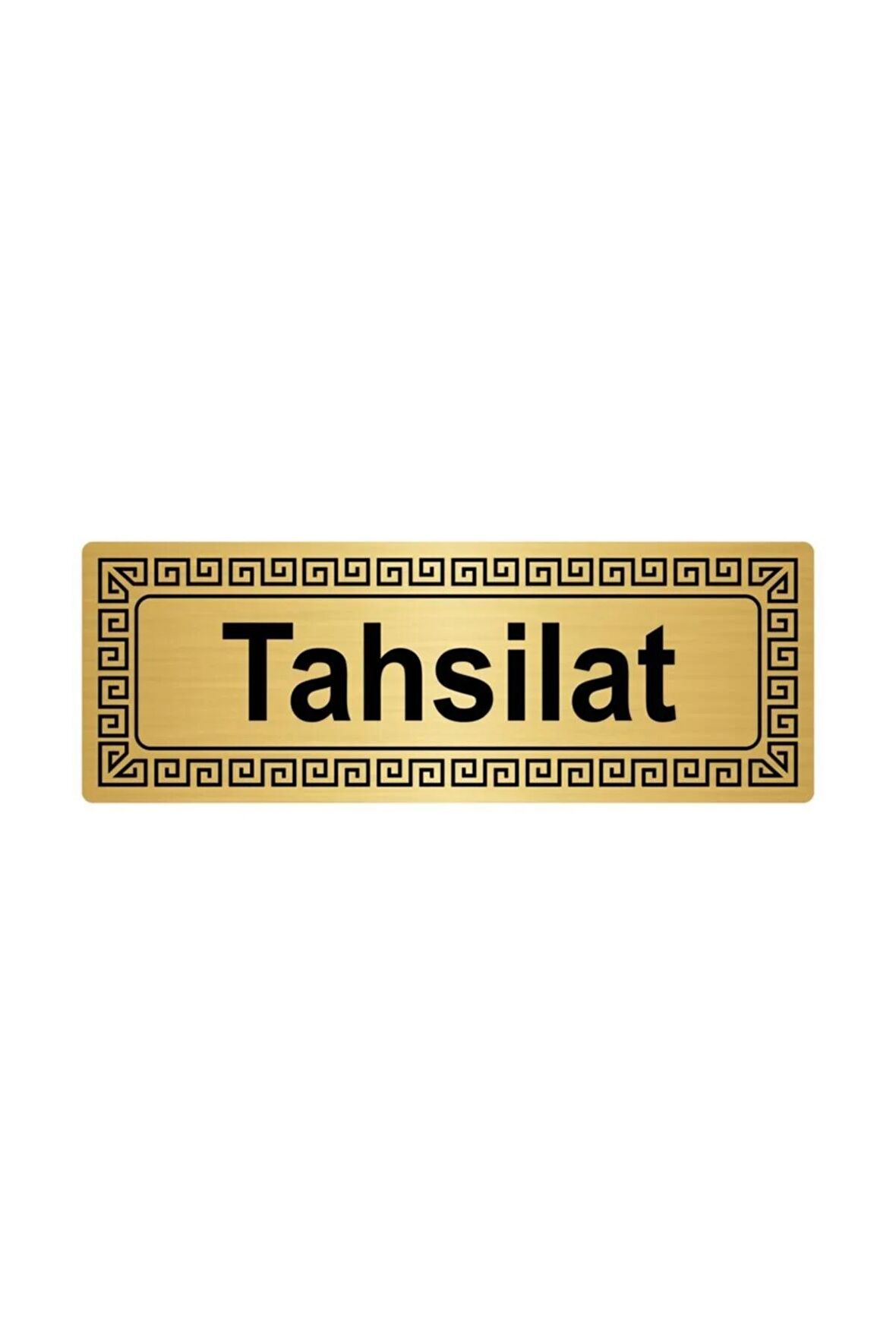 Tahsilat 7 cmx20 cm Metal Yönlendirme Levhası Altın Renk Metal