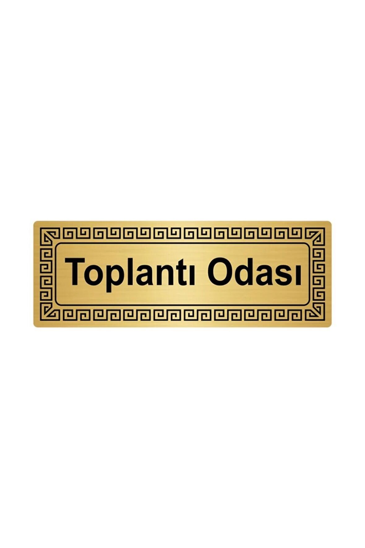 Toplantı Odası 7x20 cm Metal Yönlendirme Levhası Altın Renk Metal