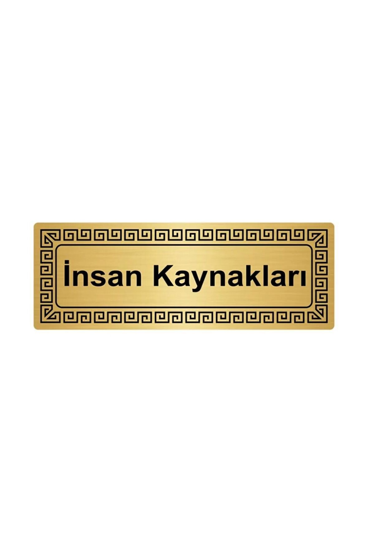 Insan Kaynakları 7cmx20cm Metal Yönlendirme Levhası Altın Renk Metal