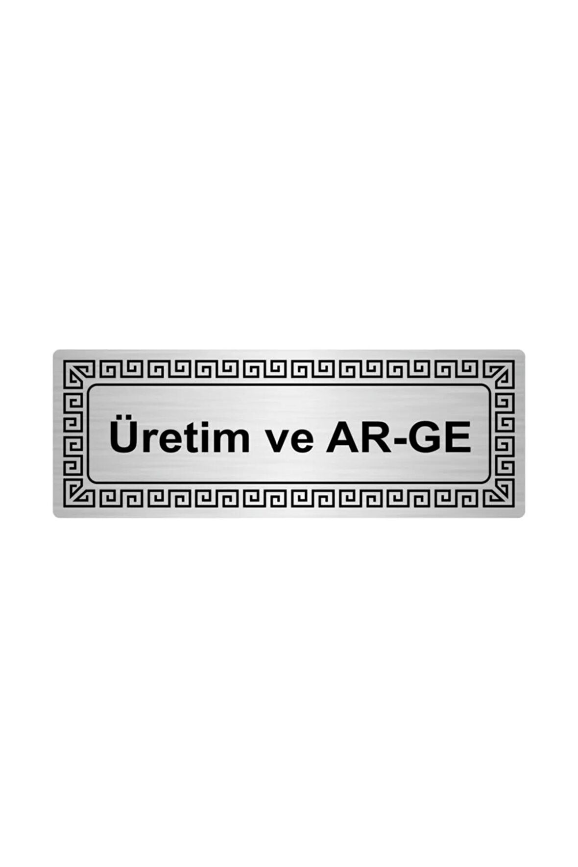 Üretim Ve Ar-ge 7cmx20cm Metal Yönlendirme Levhası Gümüş Renk Metal